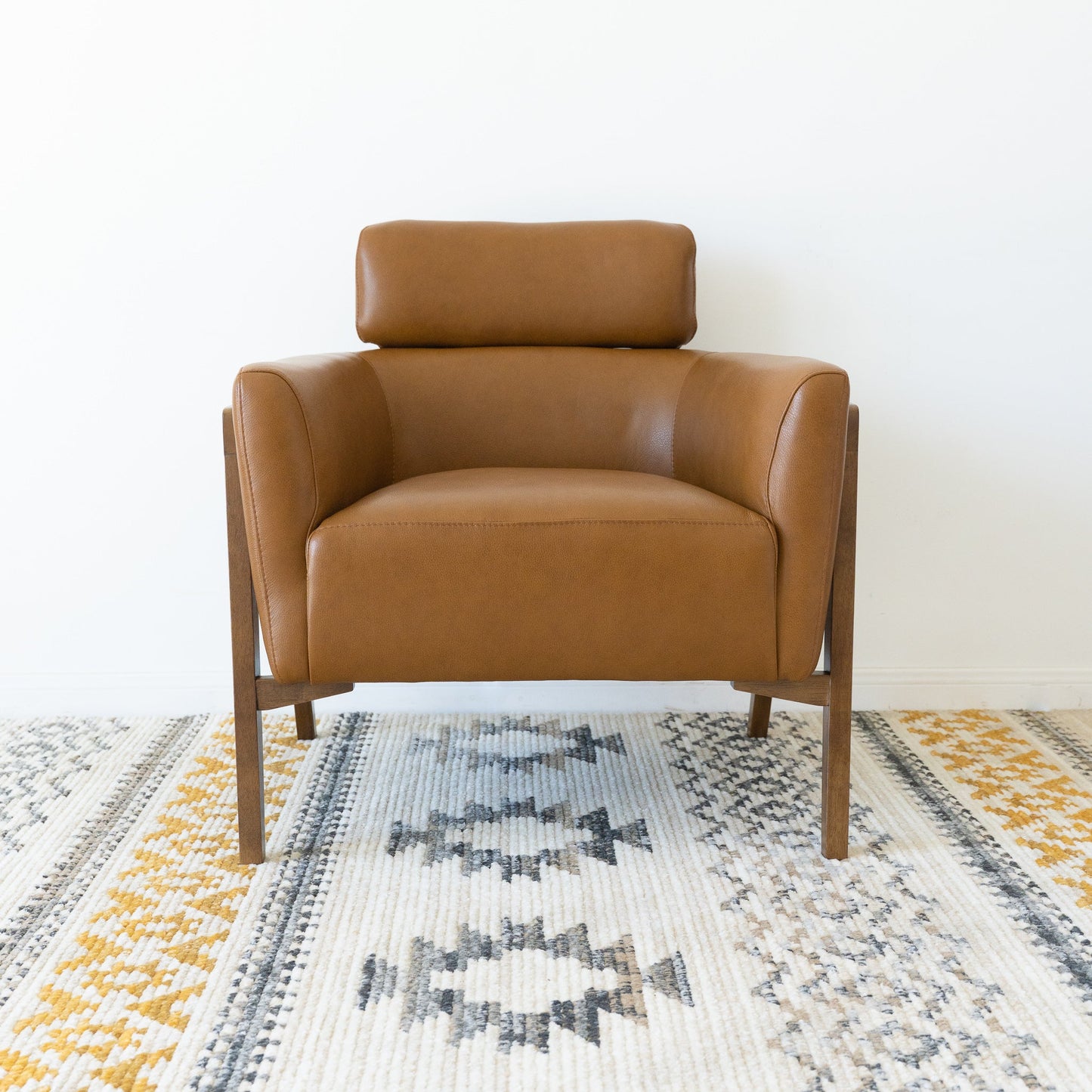 Kayson Tan Leather Lounge Chair