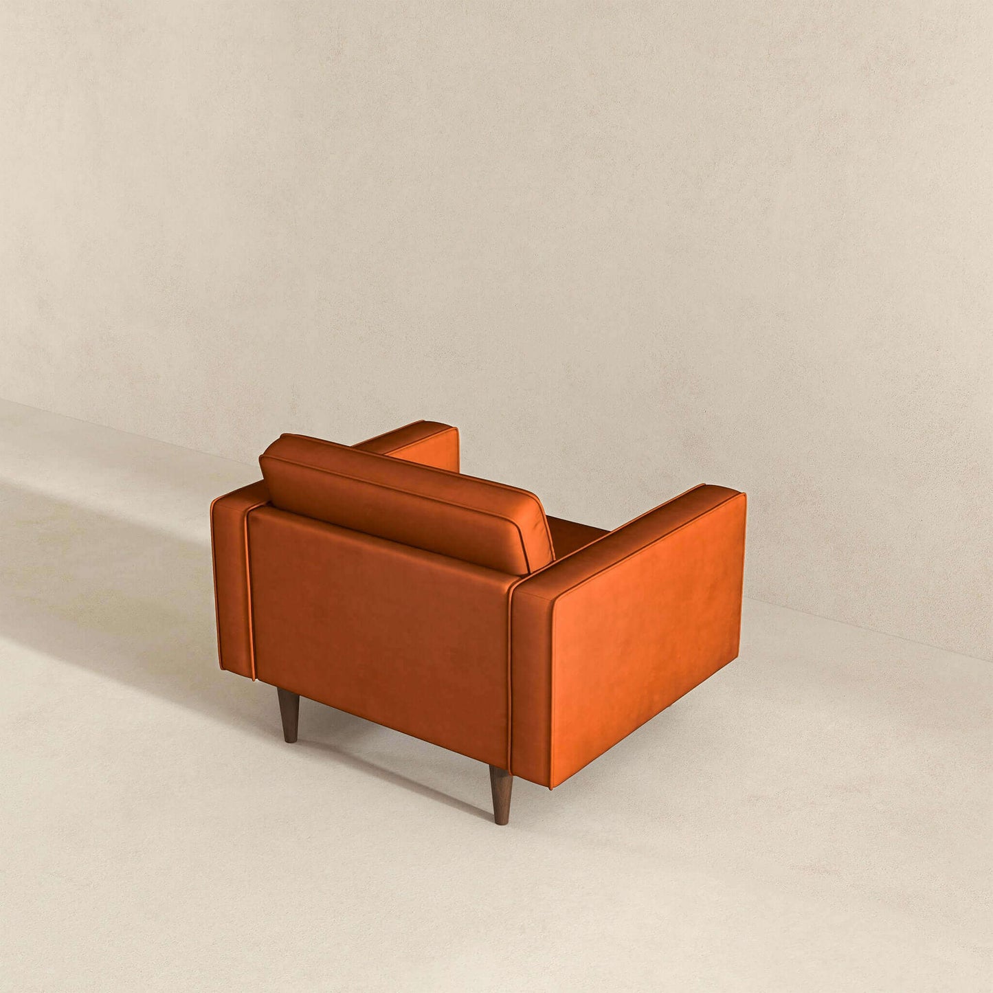 Casey  Burnt Orange Velvet Lounge Chair