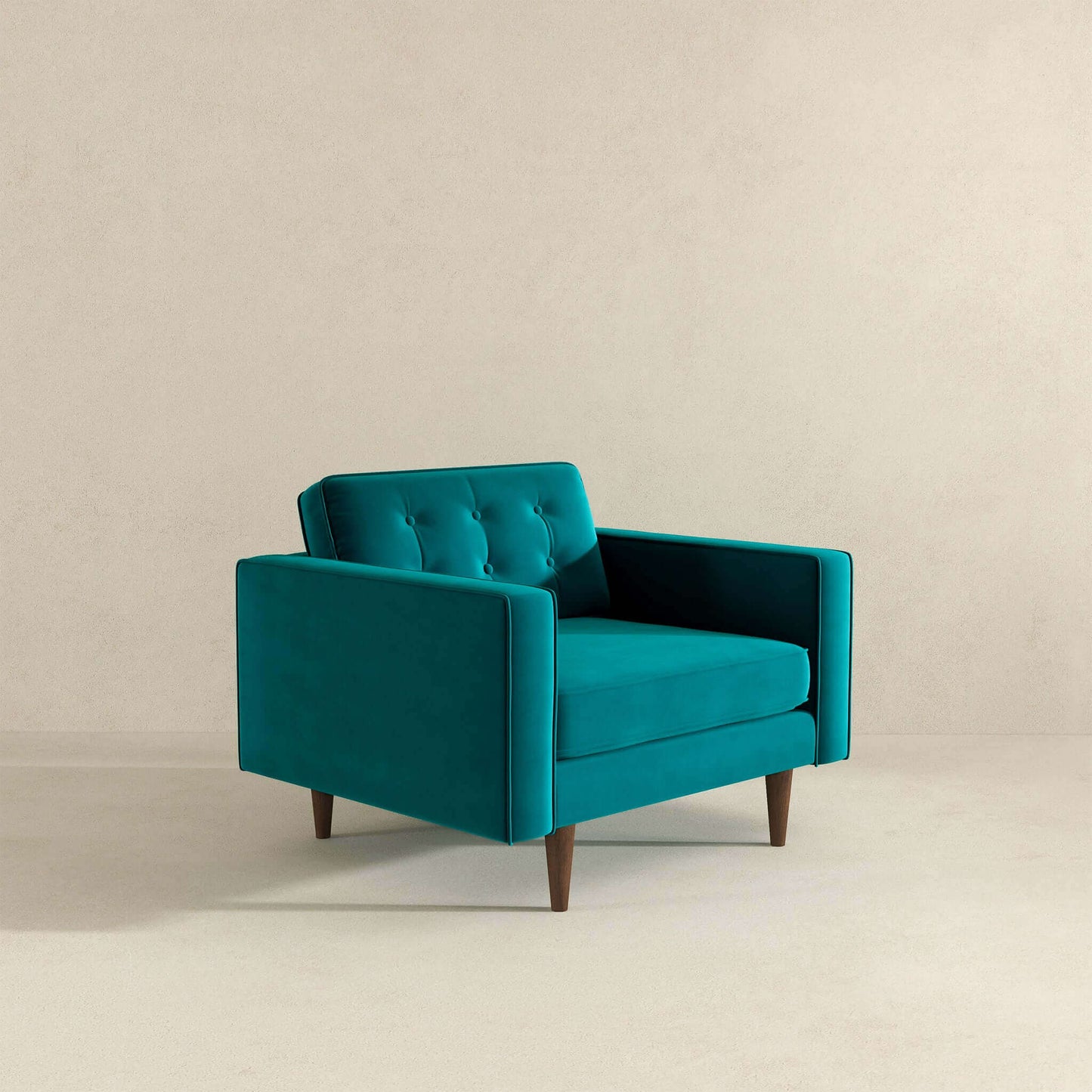 Casey  Teal Velvet Lounge Chair