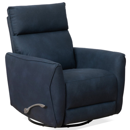 Carson Swivel Glider Linen Recliner Chair - Midnight Blue