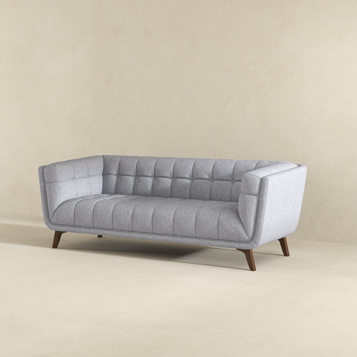 Addison Large Light Gray Fabric Sofa