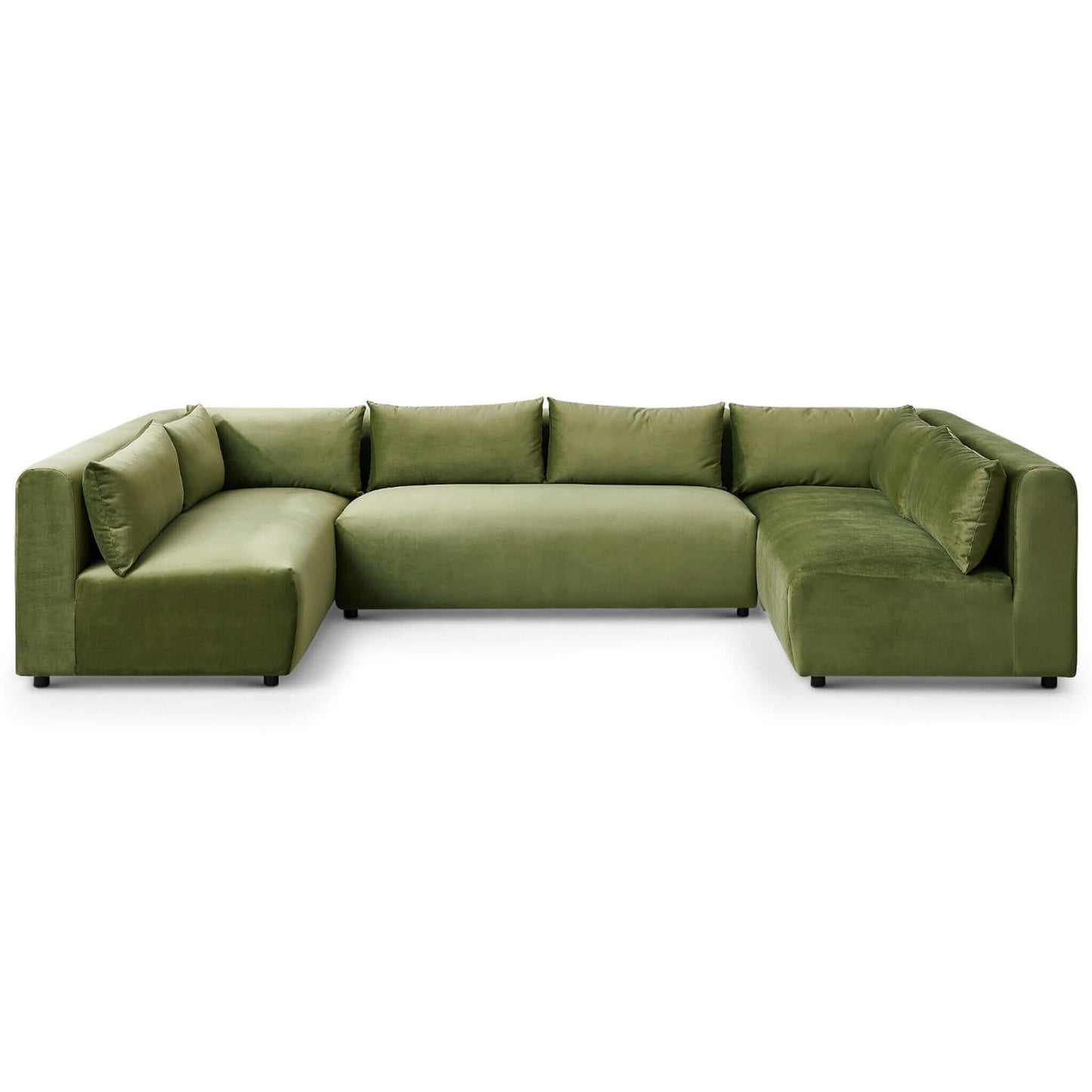 Aleny Green Velvet Modular Corner Sofa