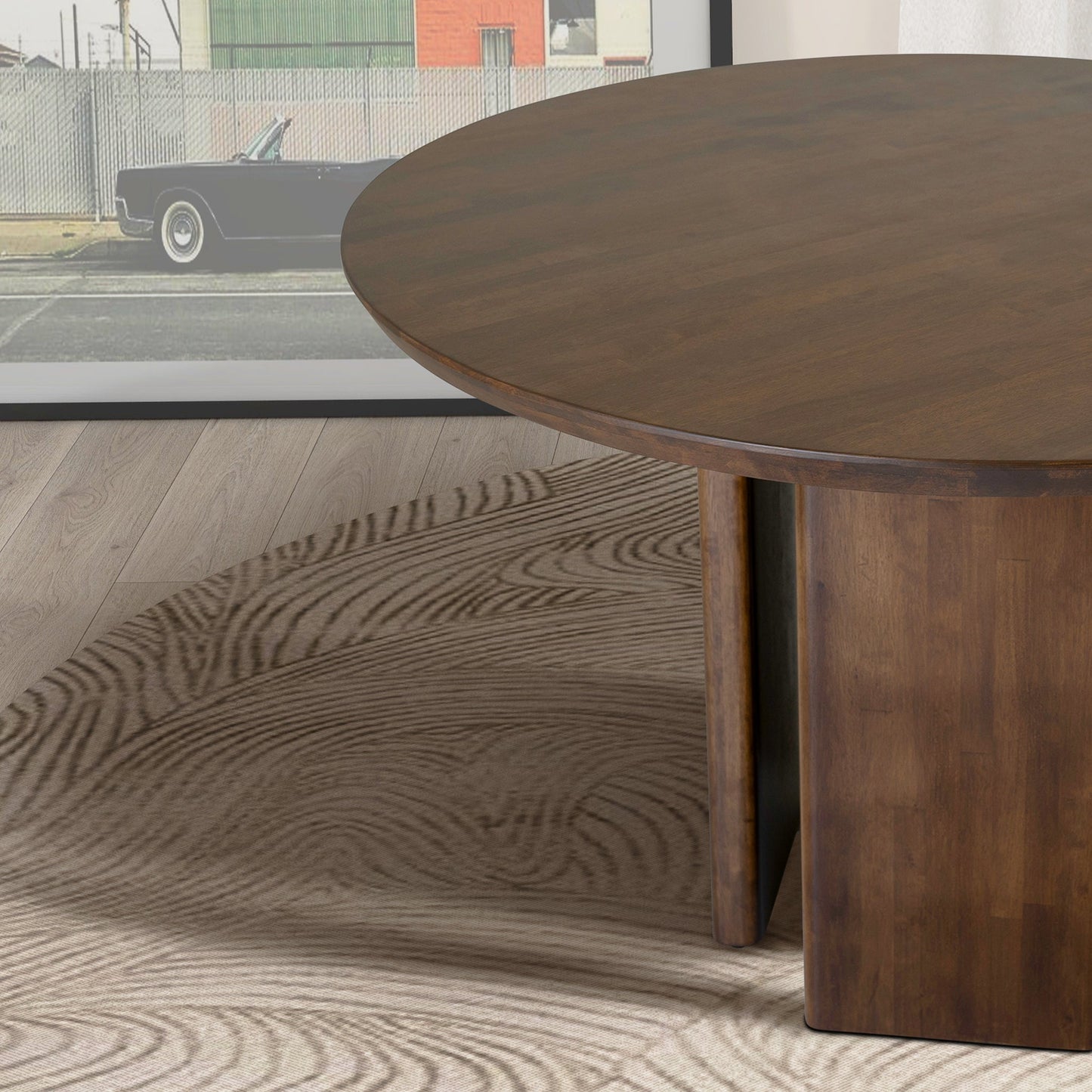 Alden Round Walnut Dining Table