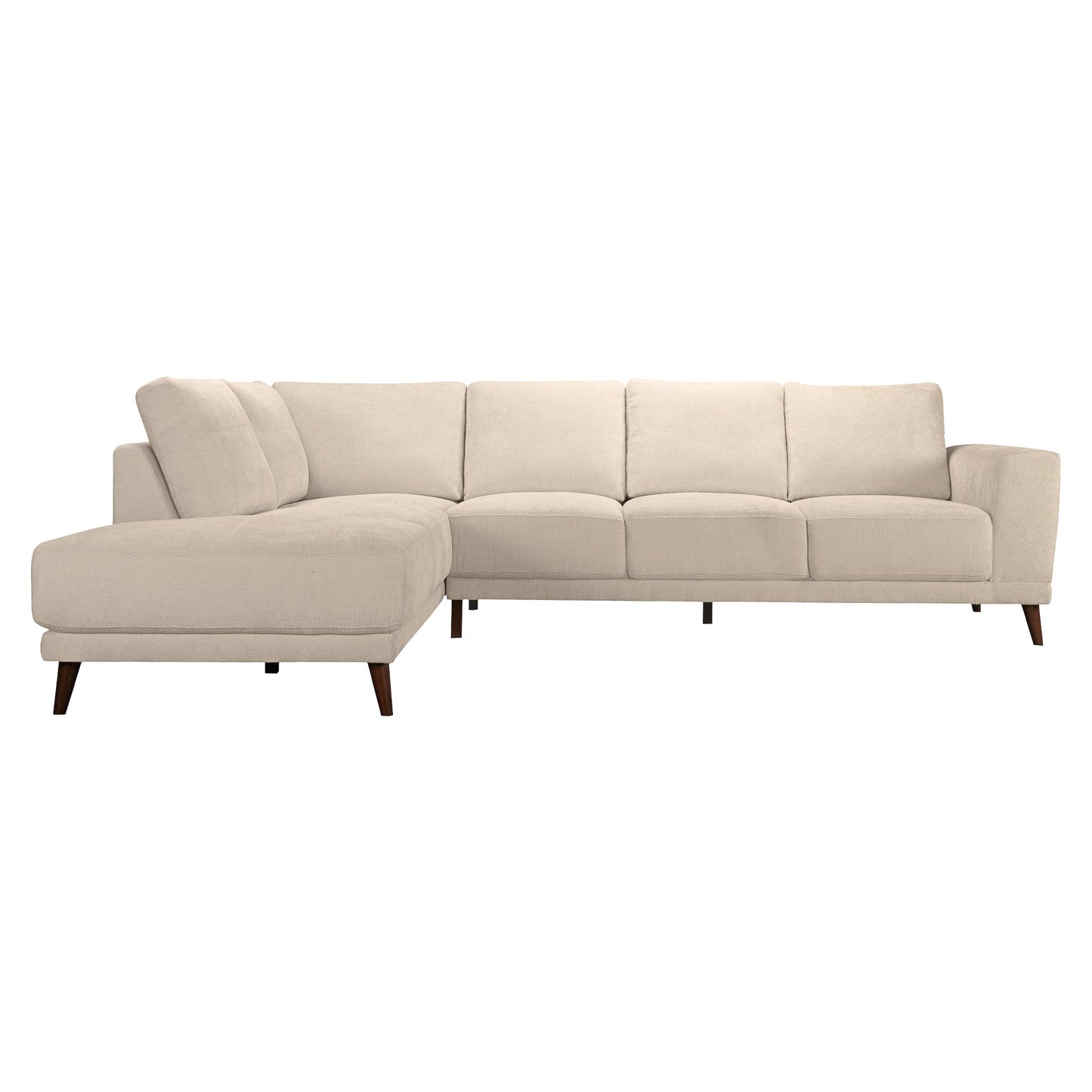 Amara Left Sectional Cream Fabric Sofa