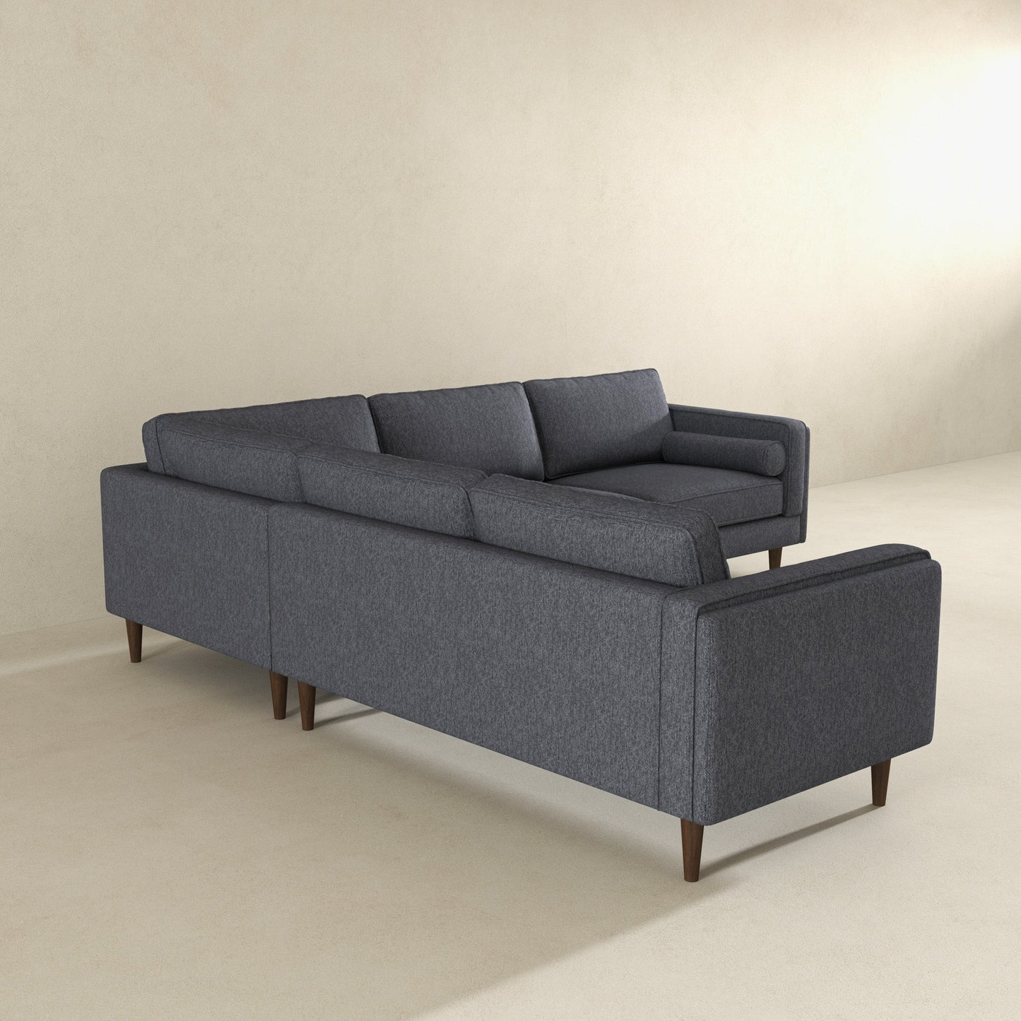 Amber Grey Fabric Sectional Corner Sofa