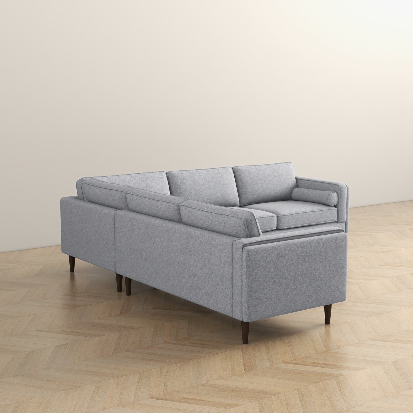 Amber Light Grey Corner Sectional Sofa