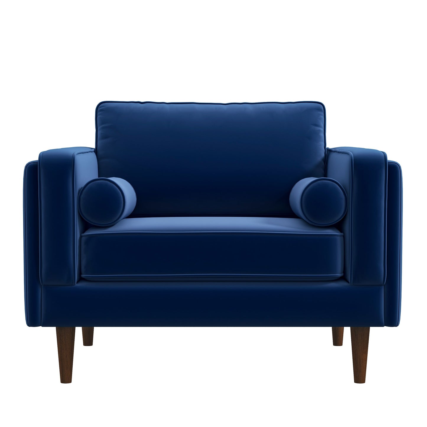 Amber Lounge Chair (Navy Blue Velvet)