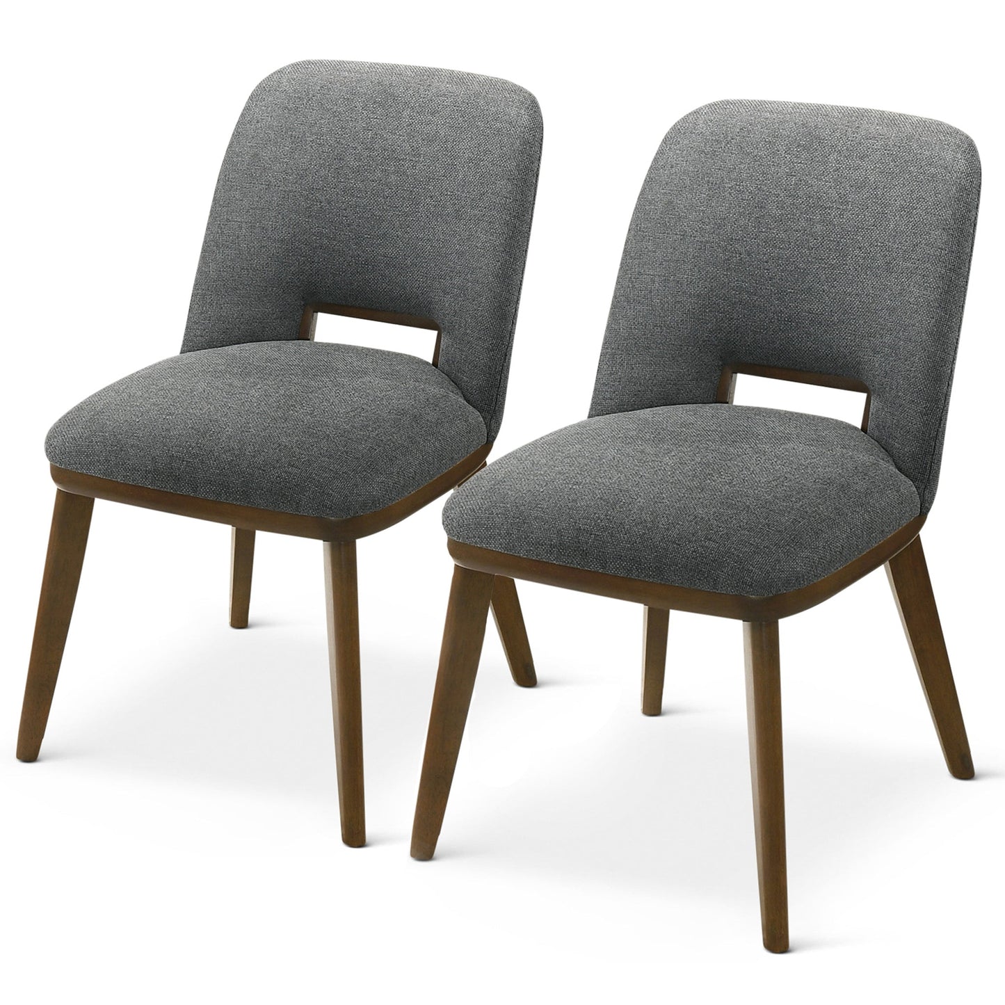 Blake Dark Grey Fabric Dining Chair (Set Of 2)