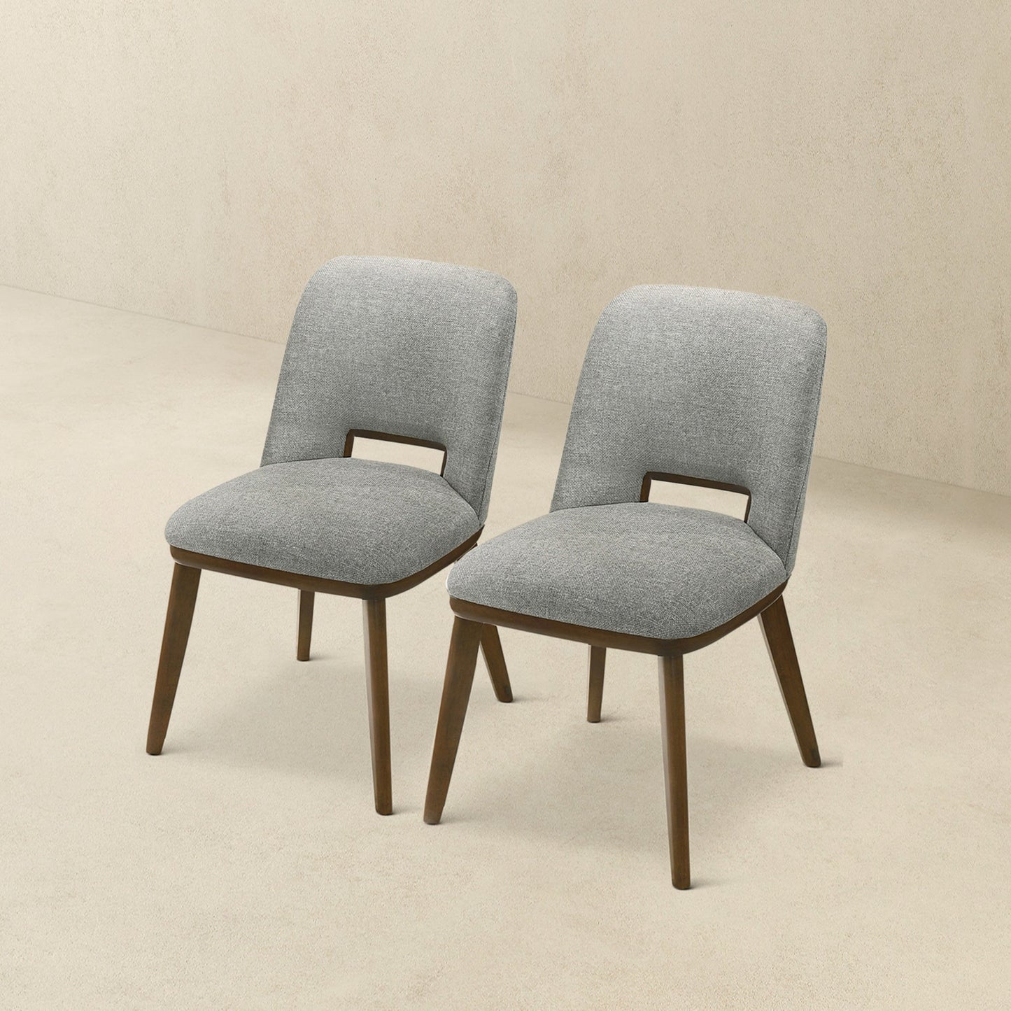 Blake Light Grey Fabric Dining Chair (Set Of 2)