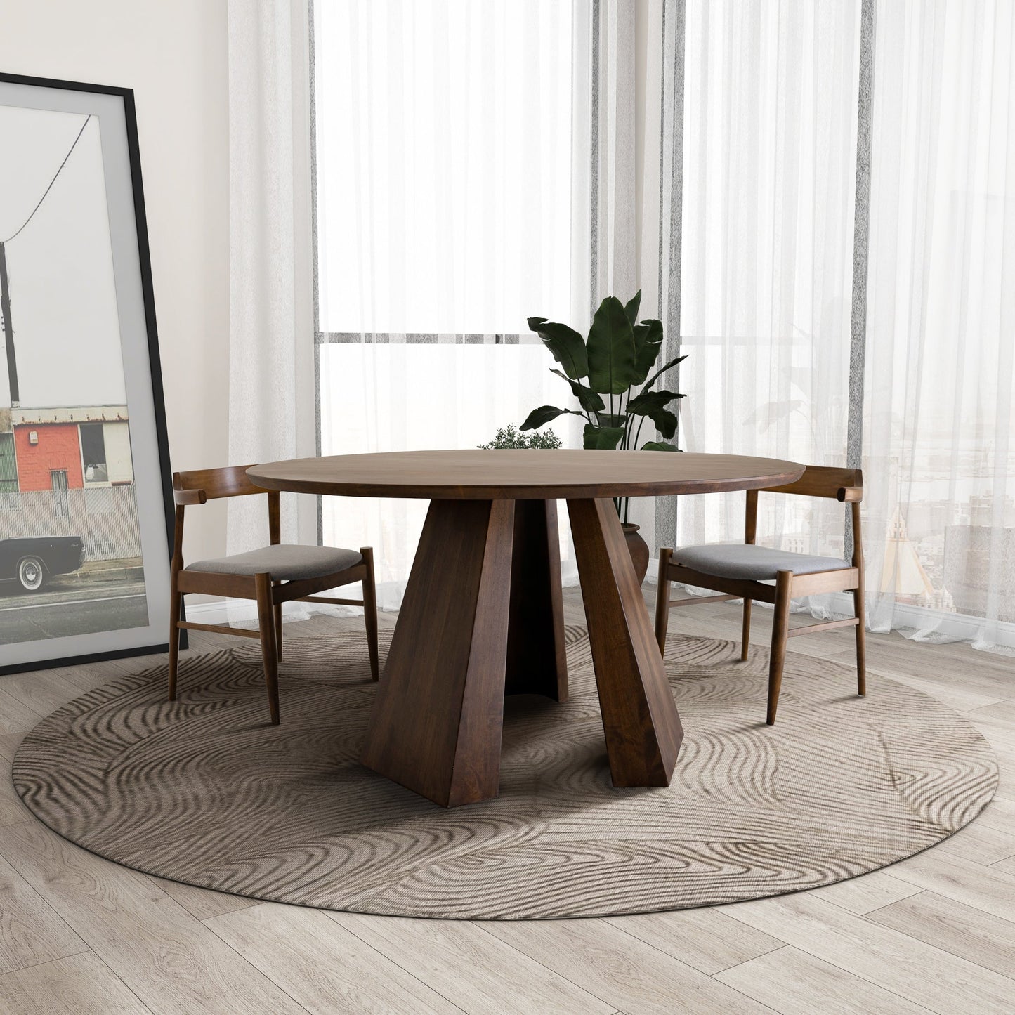 Bolton Round Walnut Dining Table