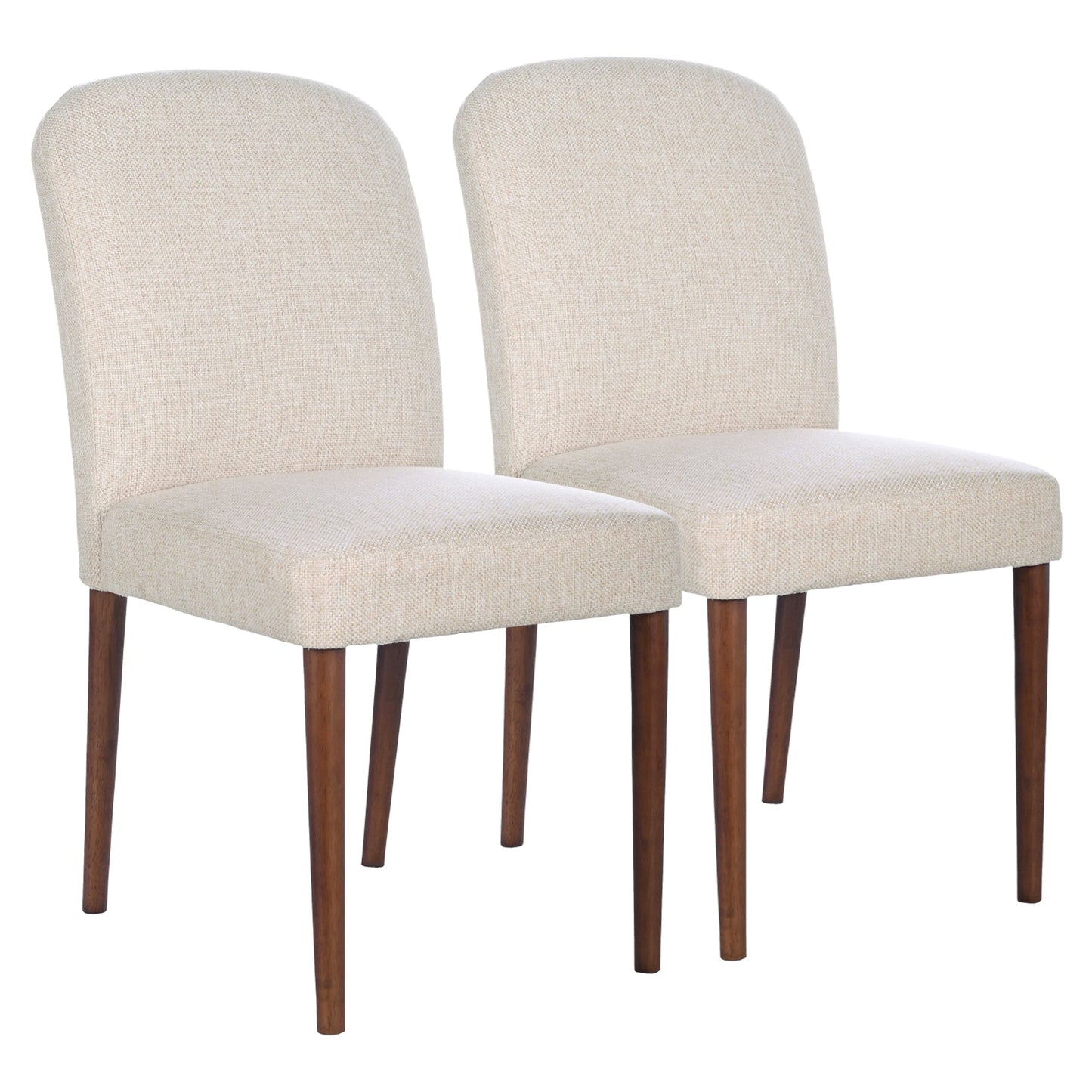 Capri Beige Fabric Dining Chair (Set Of 2)