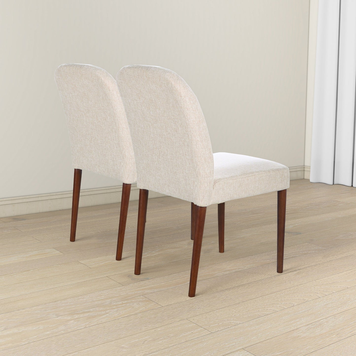 Capri Beige Fabric Dining Chair (Set Of 2)