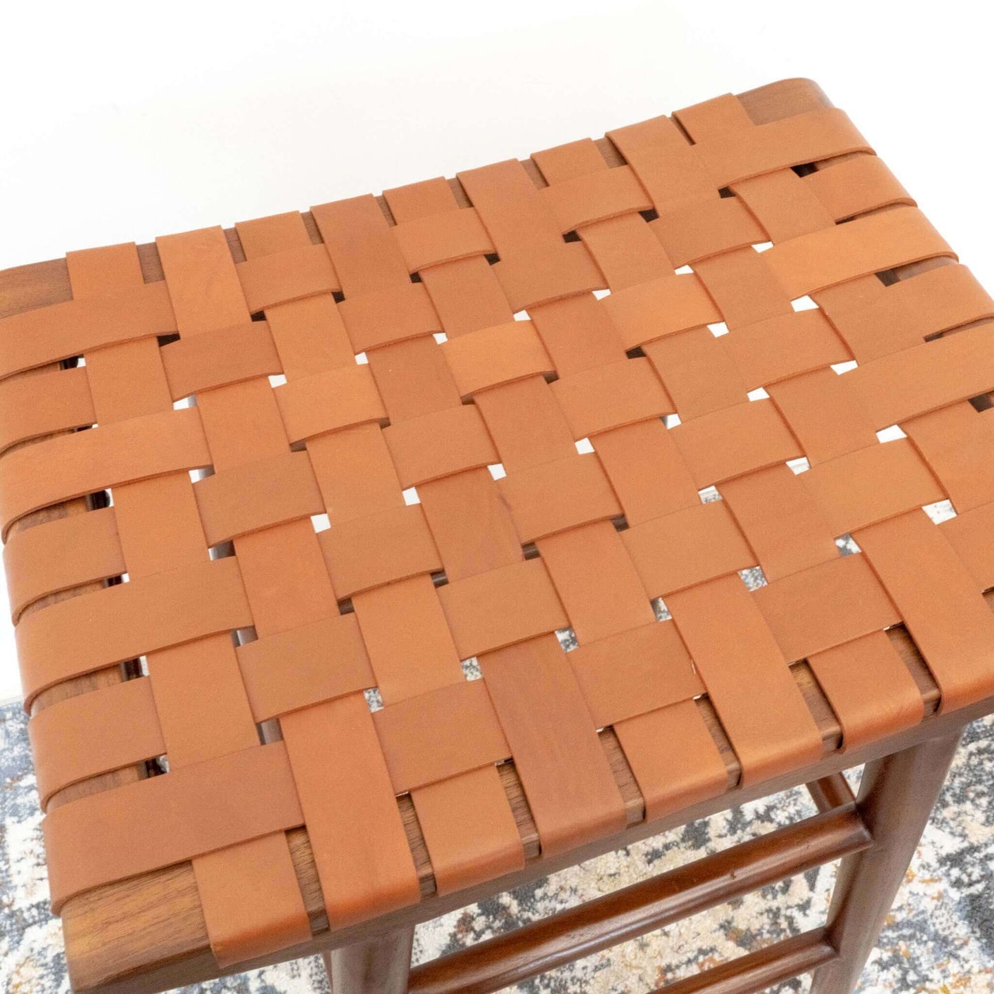 Maya 30" Genuine Leather Stool In Tan