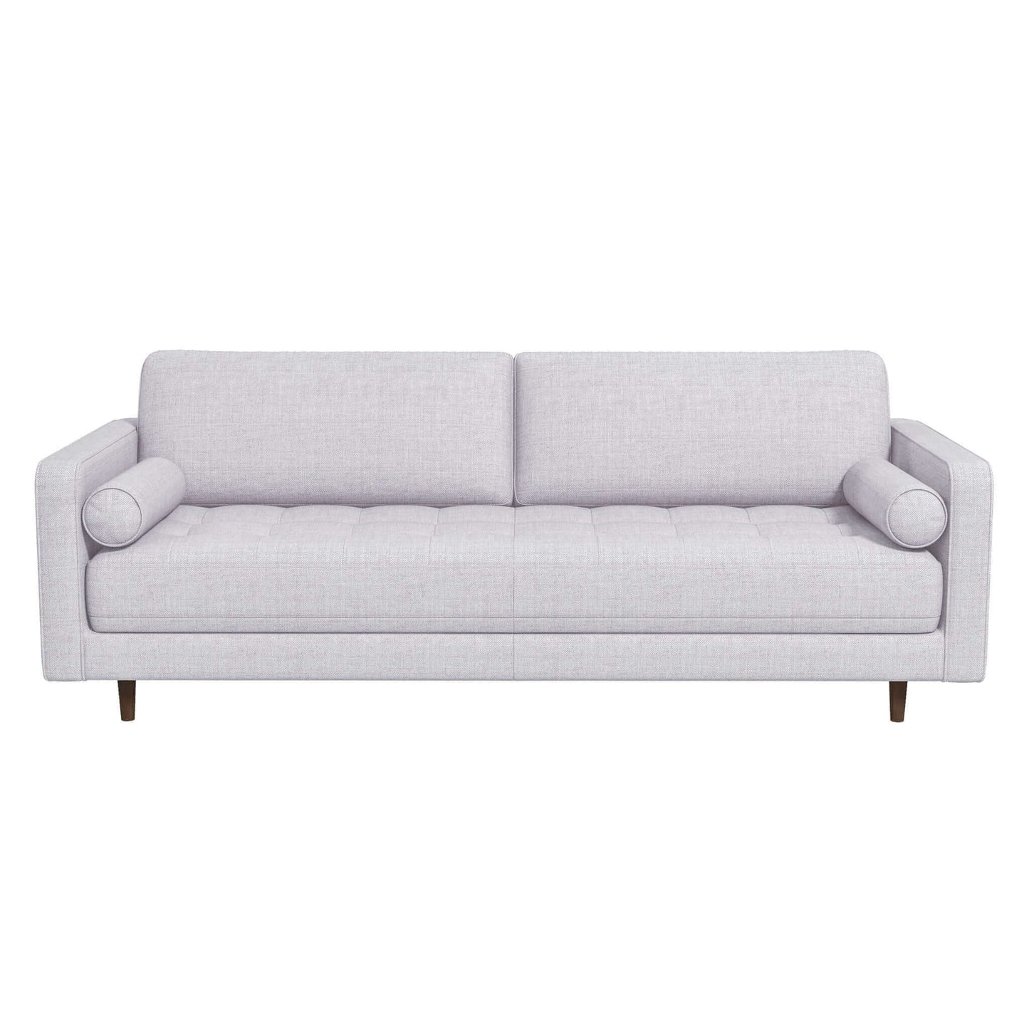 Anthony Light Grey Pillow Back Fabric Sofa