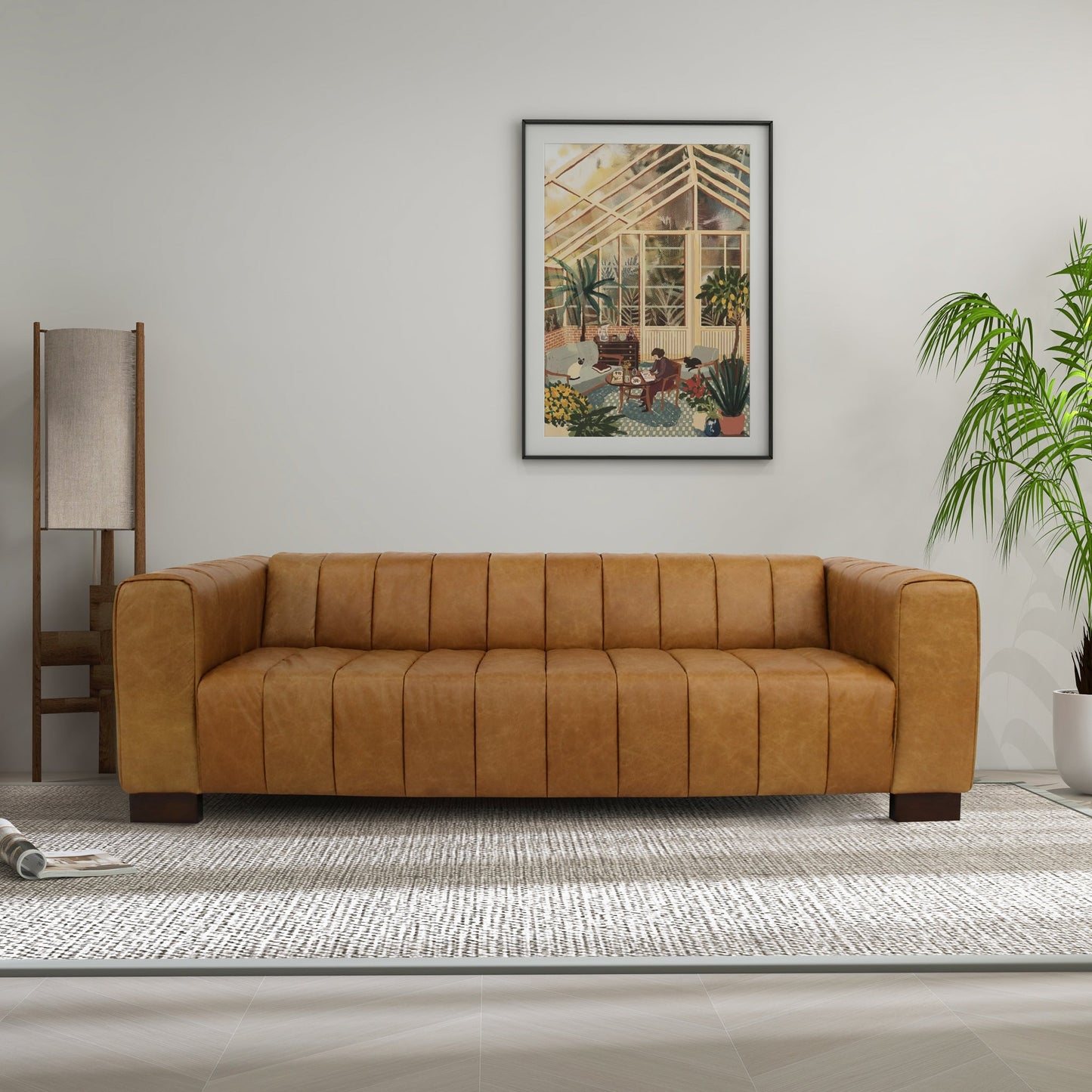 Dixon Waxy Tan Leather Sofa