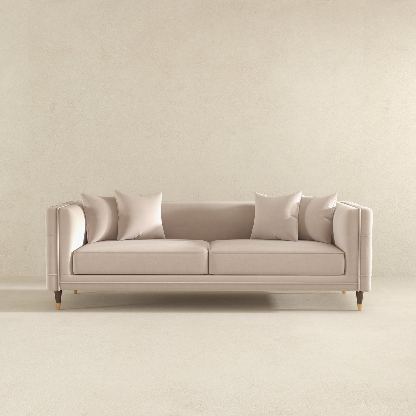 Edward Sofa (Light Cream Velvet)