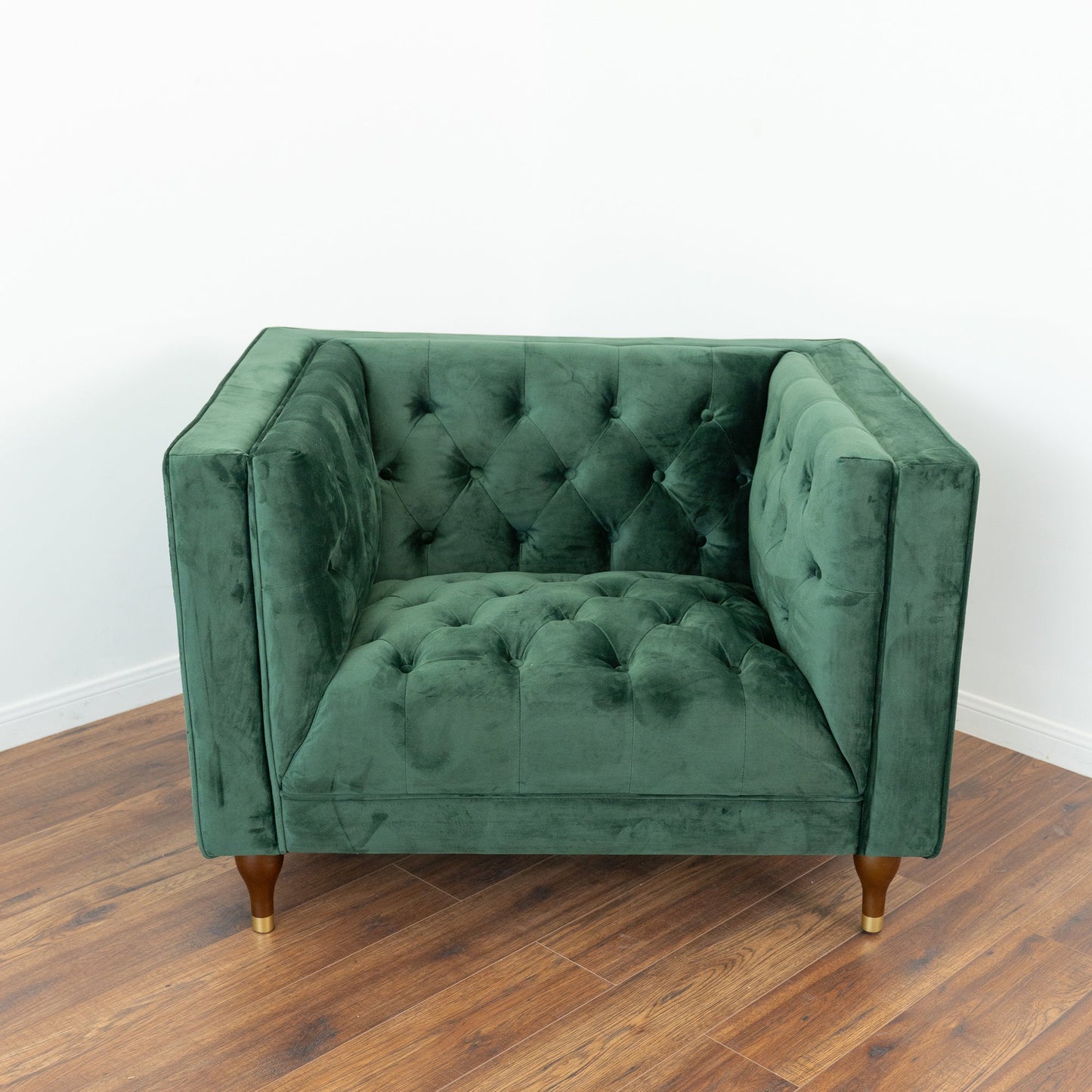 Evelyn Dark Green Velvet Lounge Chair