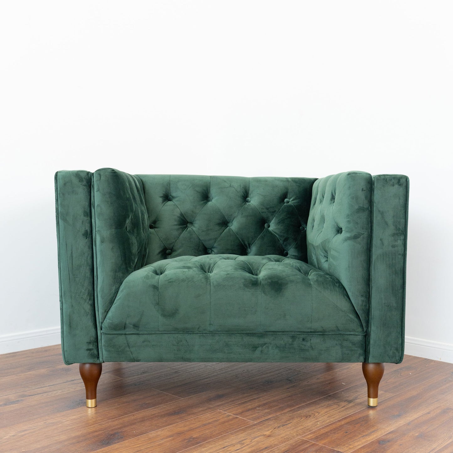 Evelyn Dark Green Velvet Lounge Chair