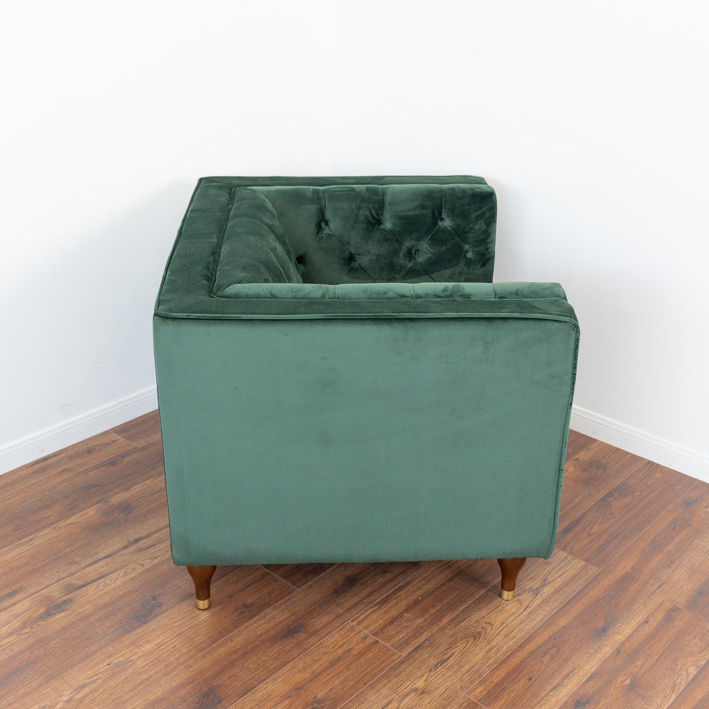 Evelyn Dark Green Velvet Lounge Chair