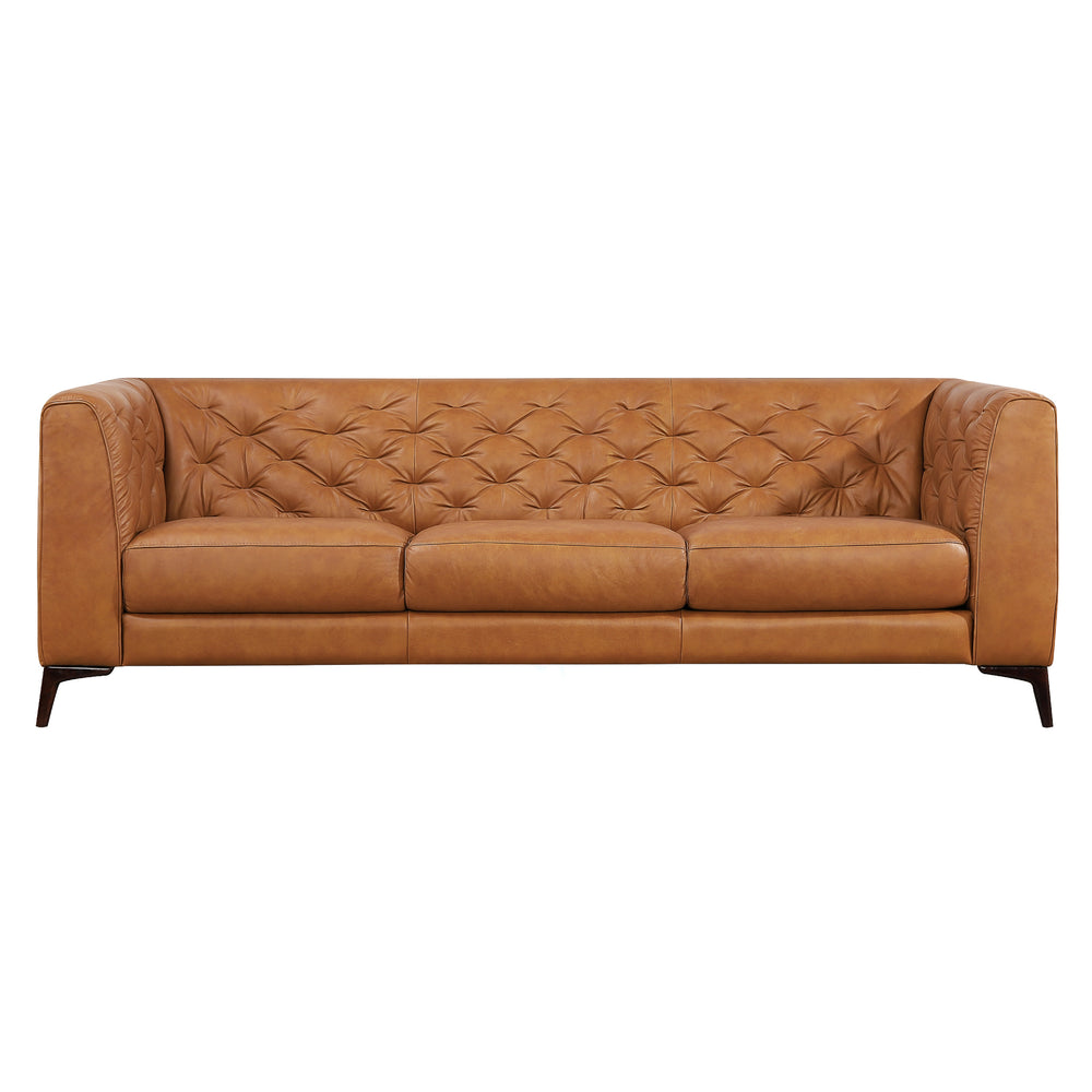 Beatnik Tan Leather Sofa