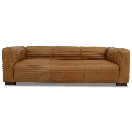 Foster Waxy Tan Leather Sofa