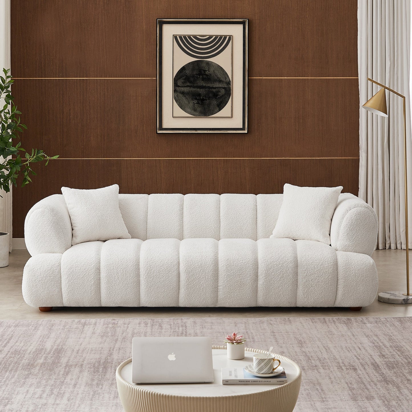 Jasmin 89.7'' Cream Boucle Sofa