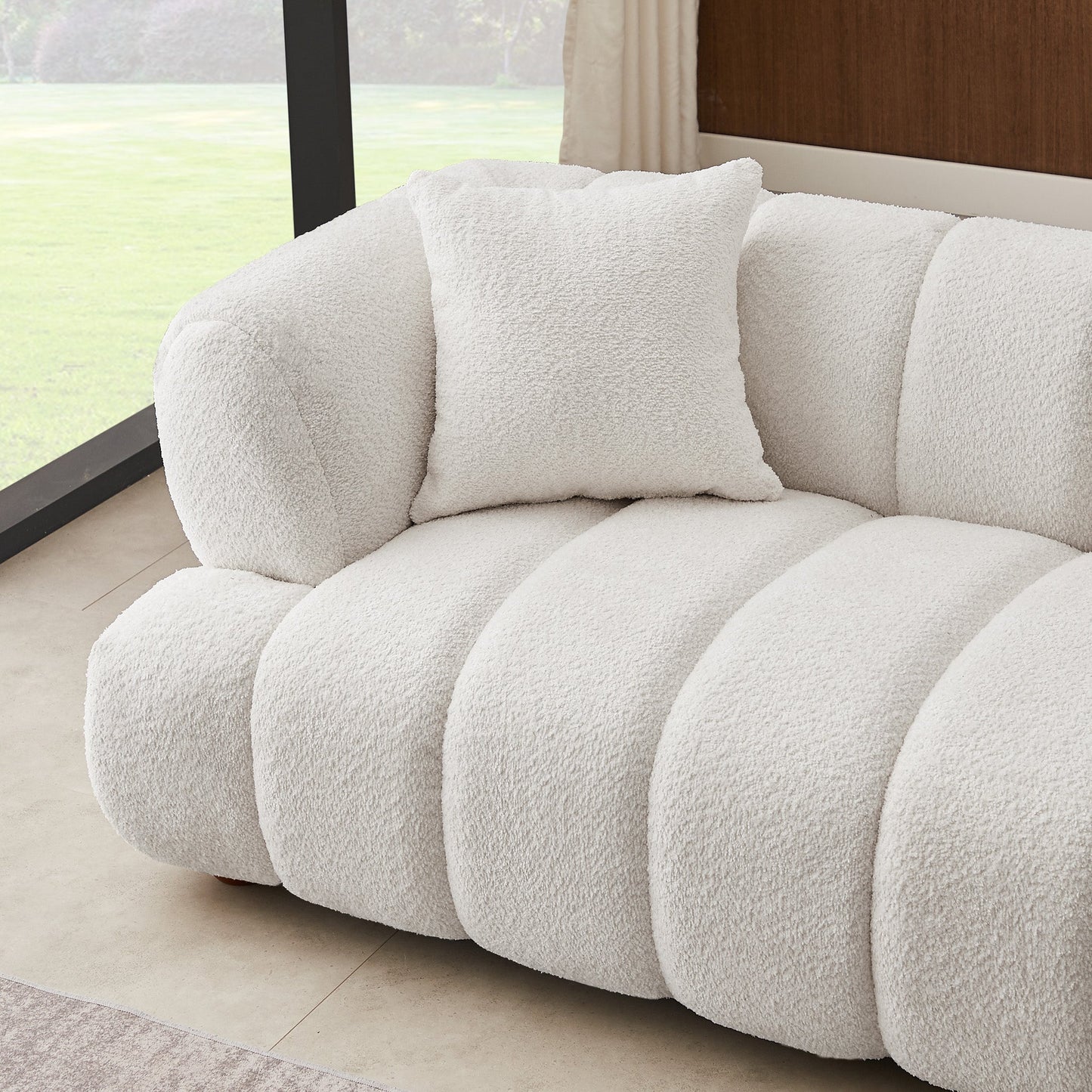 Jasmin 89.7'' Cream Boucle Sofa