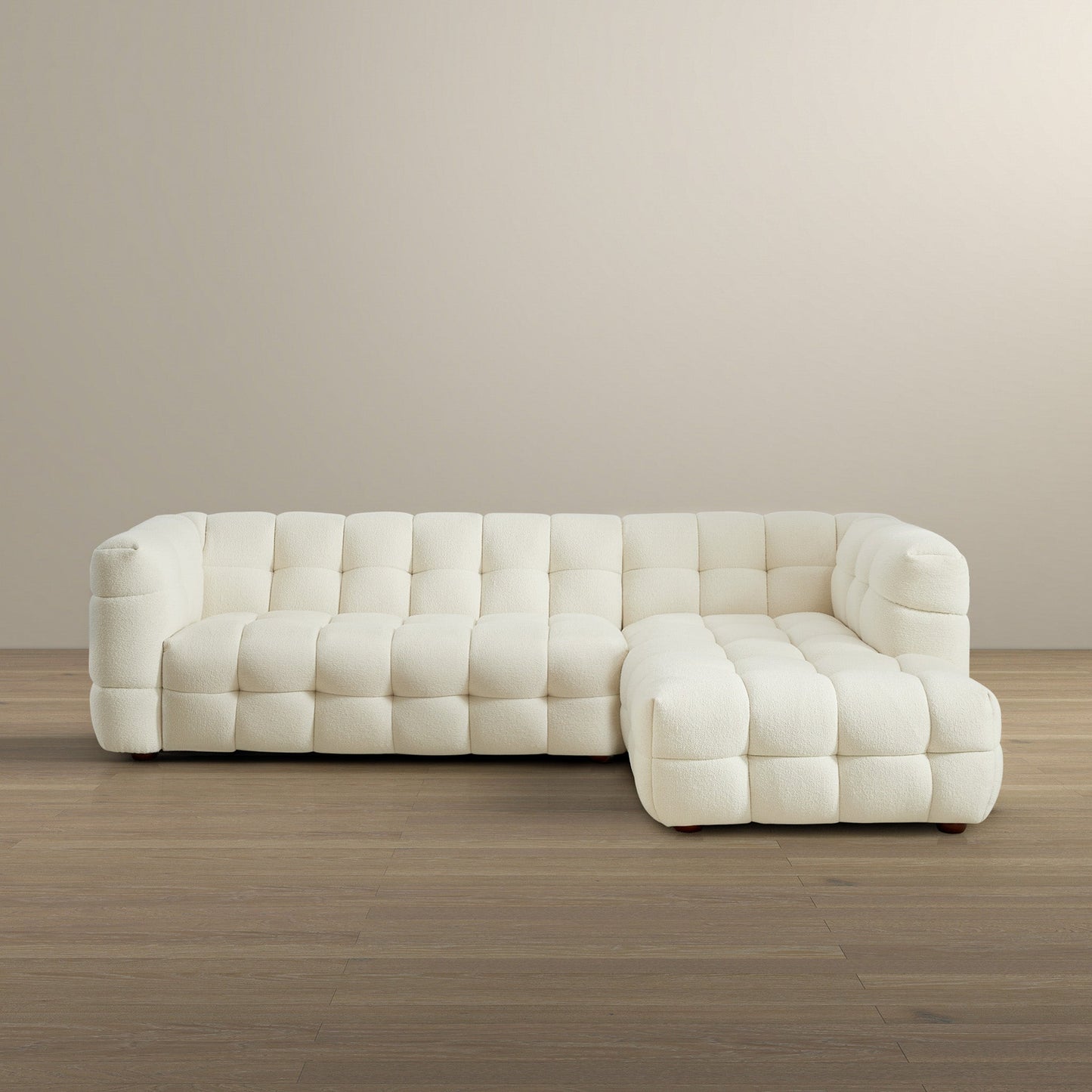 Morrison Right Sectional Sofa (Cream Boucle)