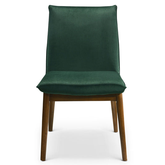 Monza Dark Green Velvet Dining Chair (Set Of 2)