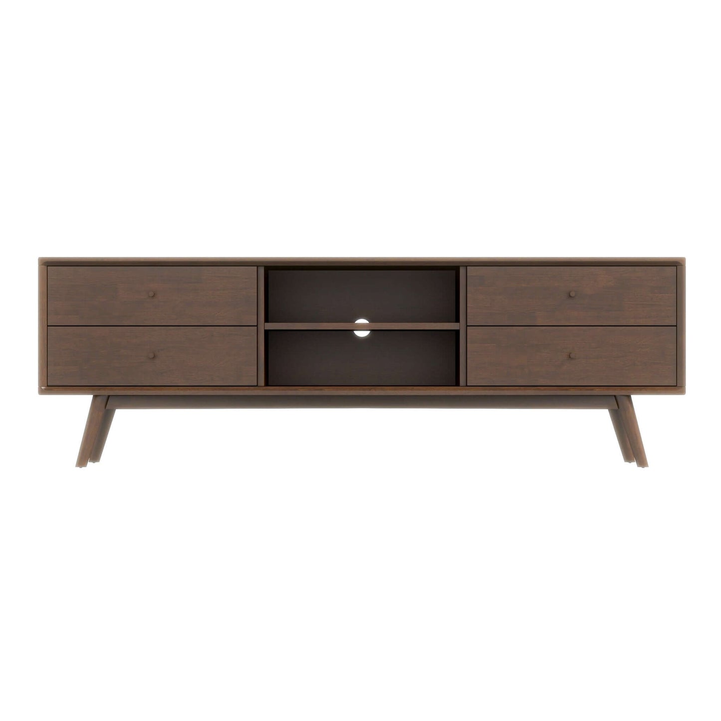 Caroline Mid Century Modern Style Walnut TV Stand Up To 72"