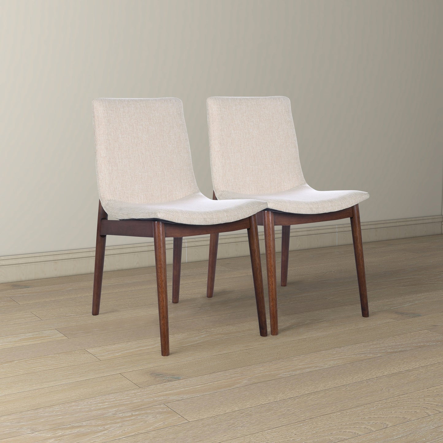 Ravel Beige Fabric Dining Chair Set of 2