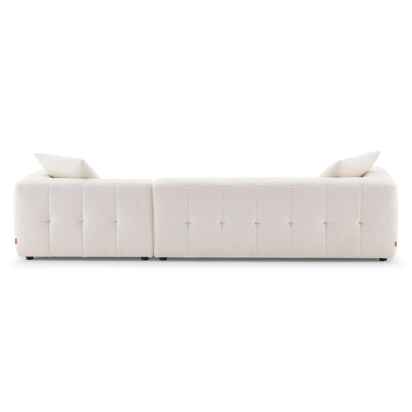 Kaynes Right Sectional Ivory Boucle Sofa