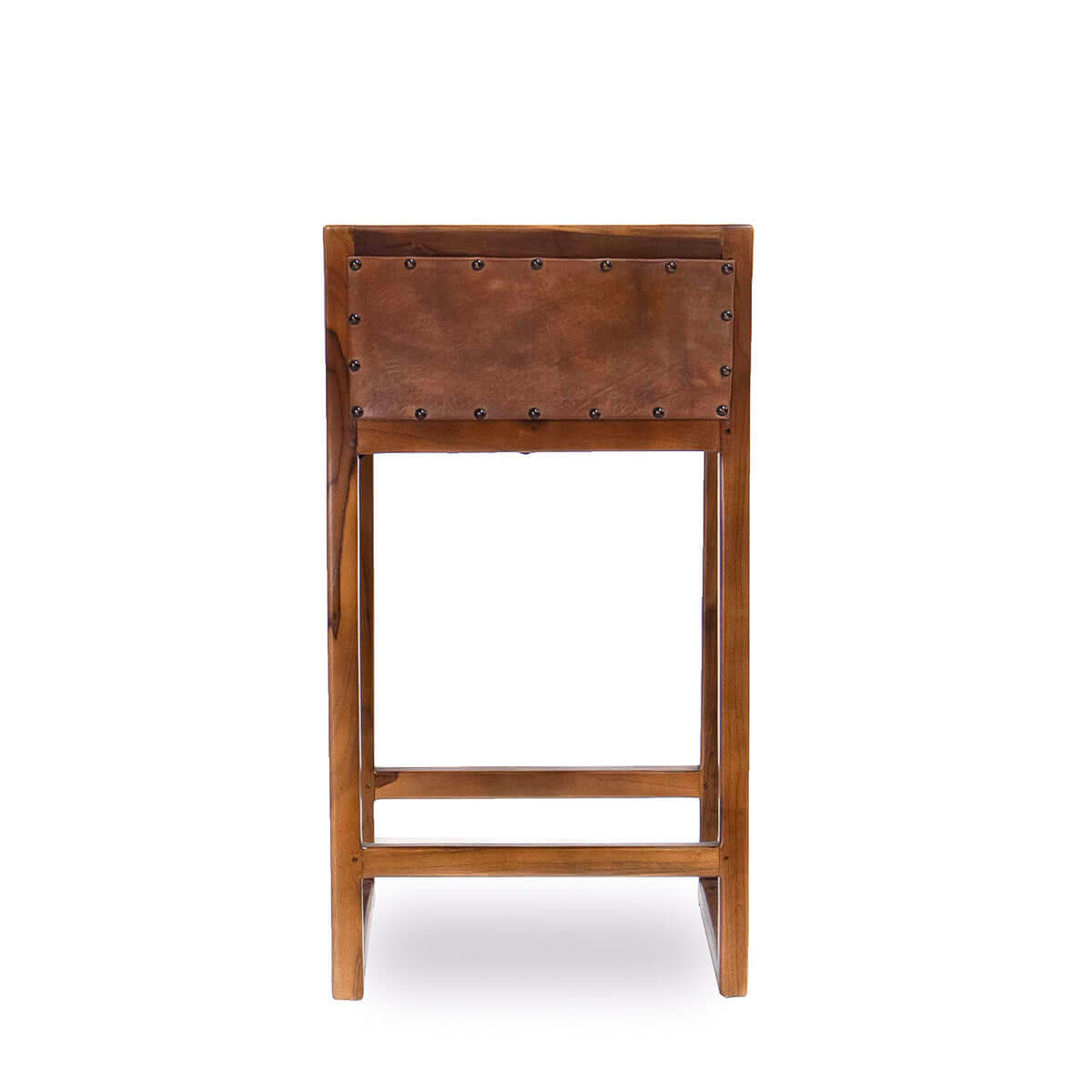 Gavin  25'' Solid Wood Genuine Leather Counter Stool