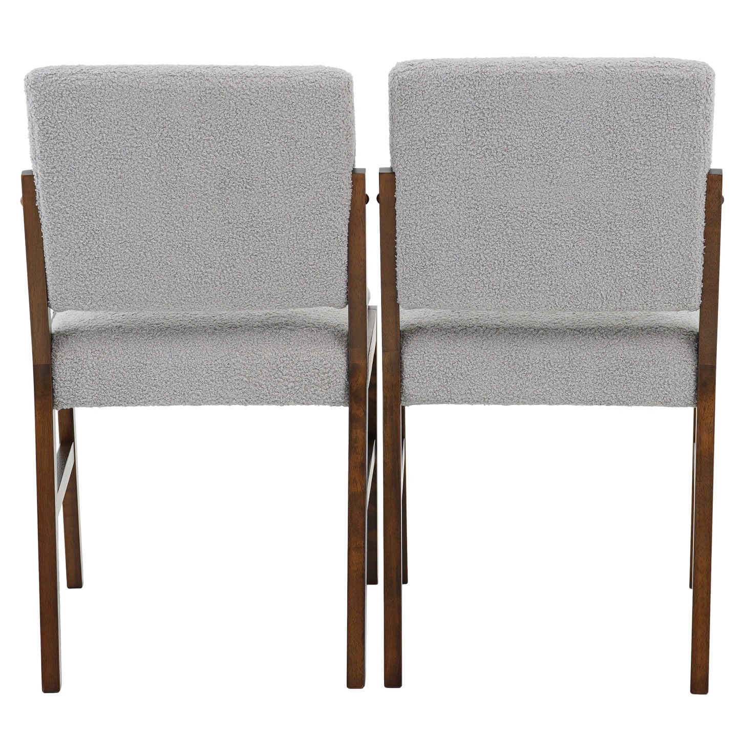 Caldwell Dining Chair Set of 2 - Light Grey Boucle