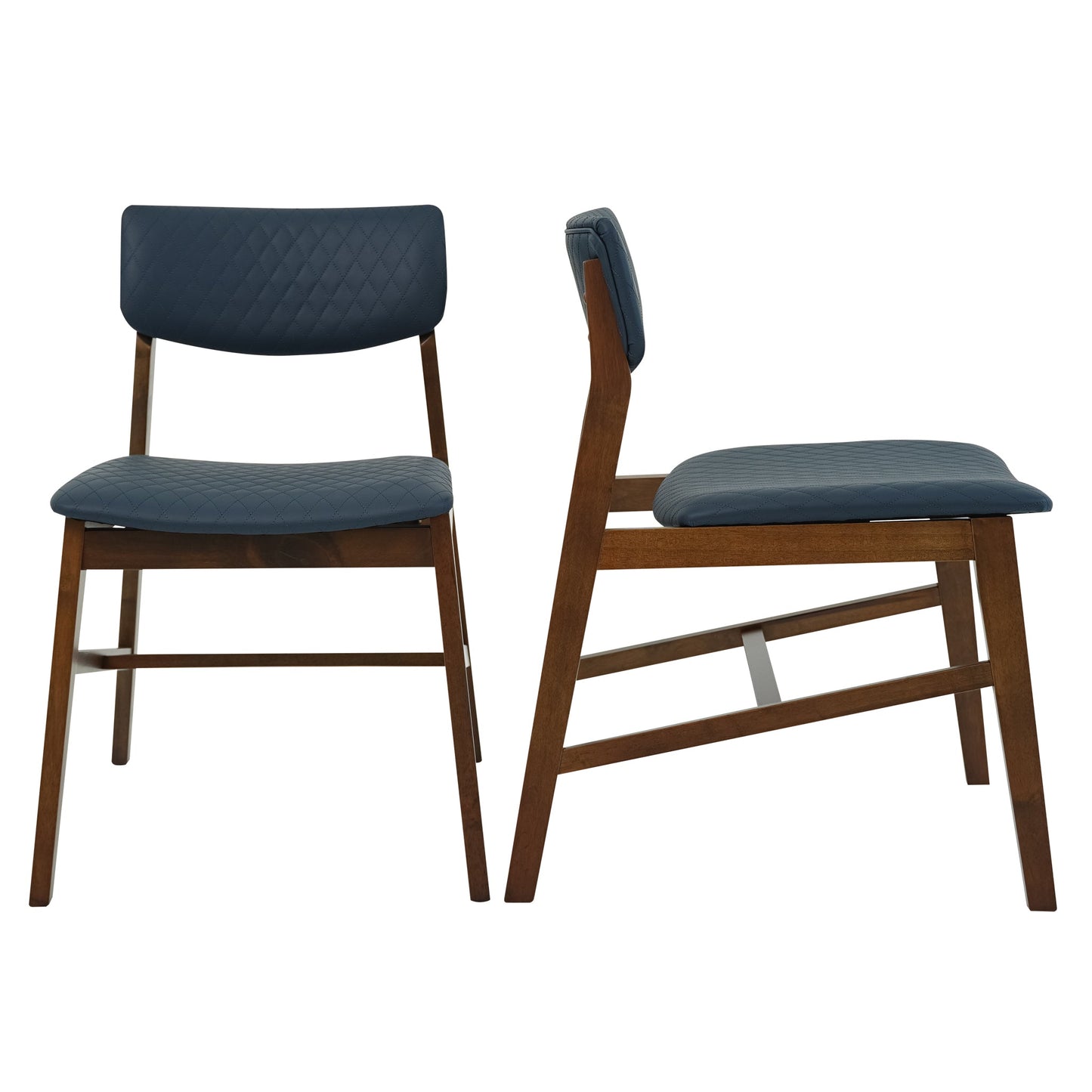 Edgehill Dining Chair Set of 4 - Navy Blue Vegan Leather