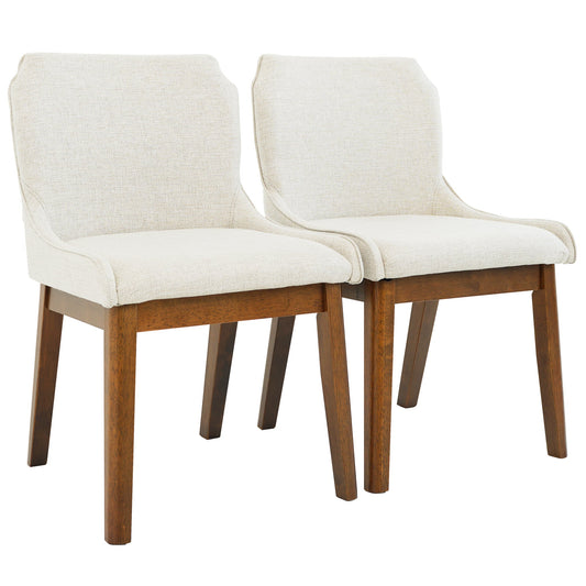 Ellis Dining Chair Set of 2 - Beige Linen