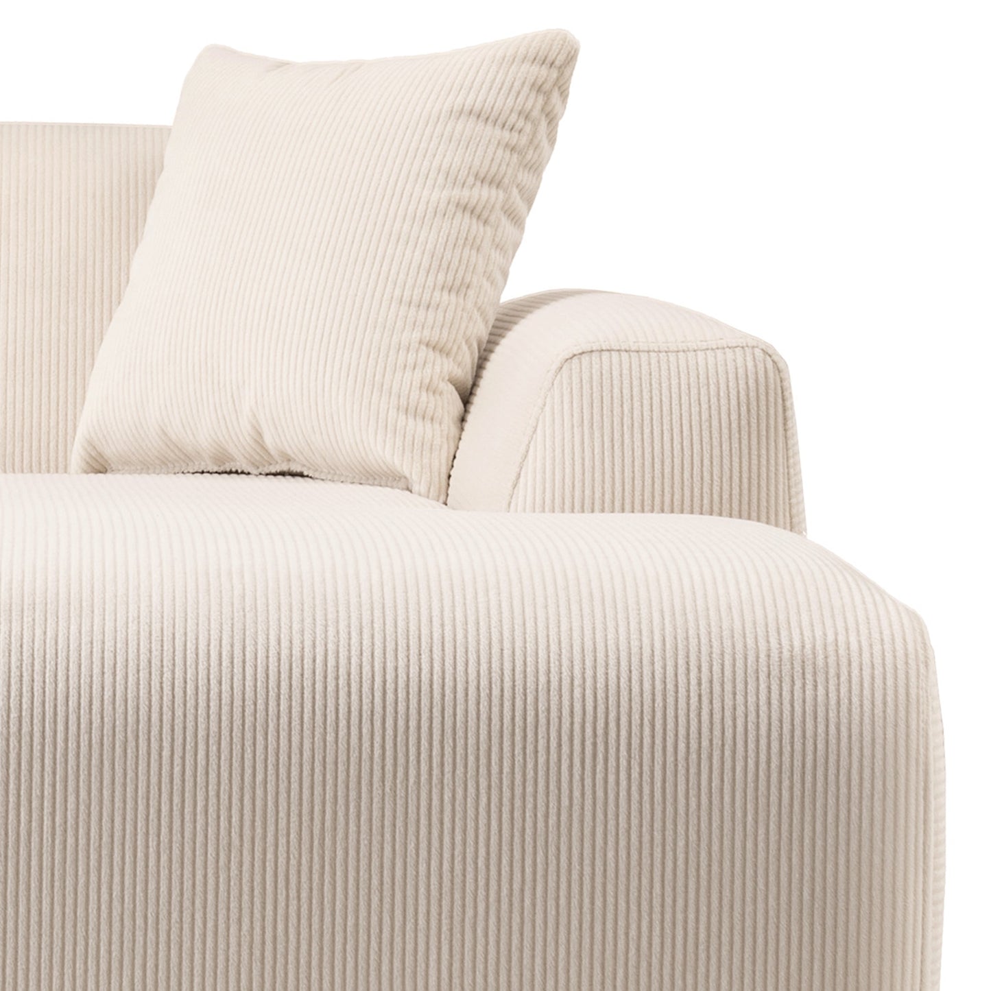 Mar U-Shape Corner Sofa - Cream Corduroy