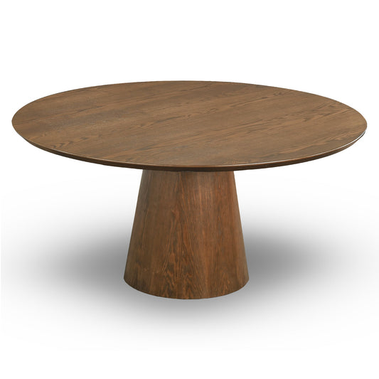 Palamedes Solid Wood Large Round Table in Walnut