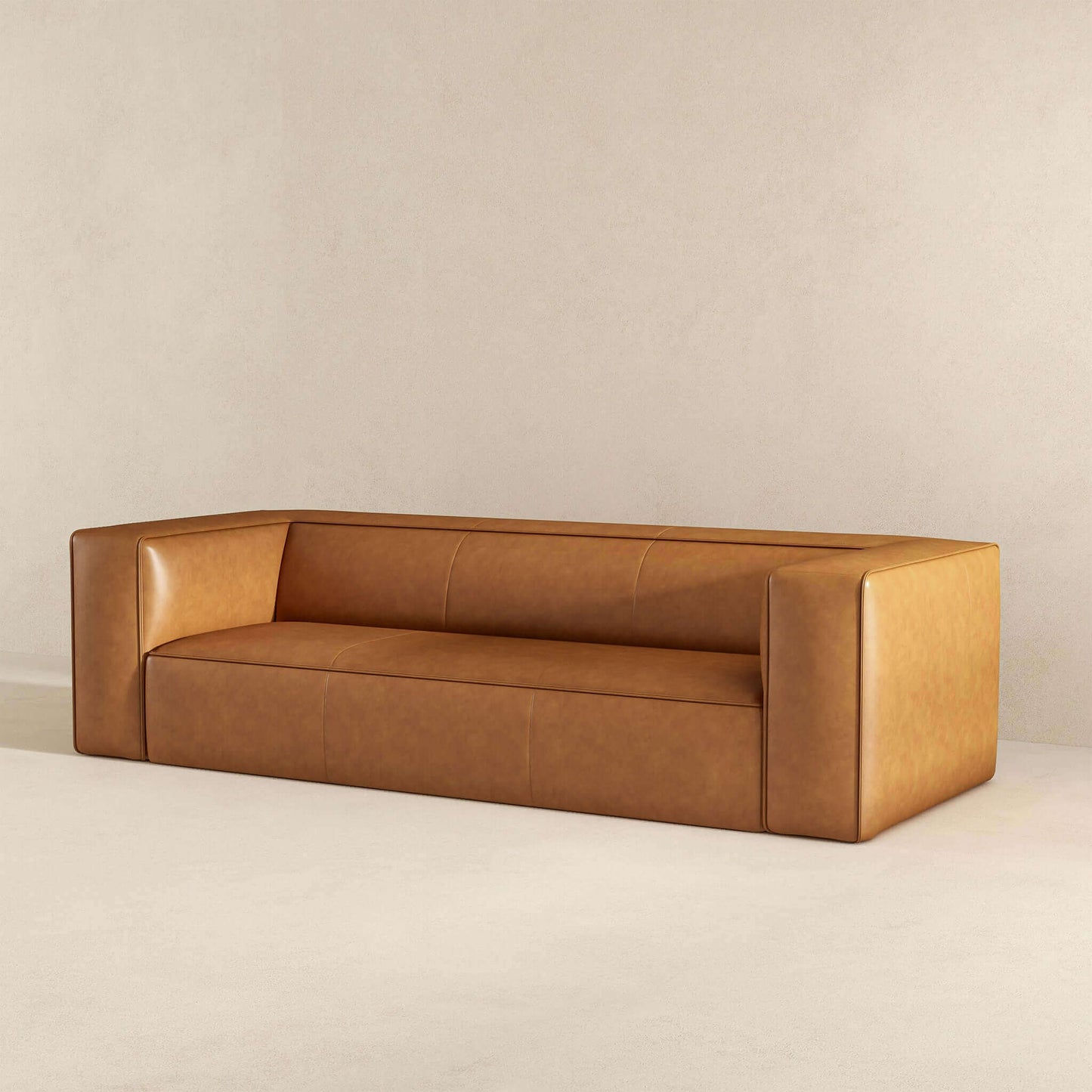 Colton  Tan Leather Sofa