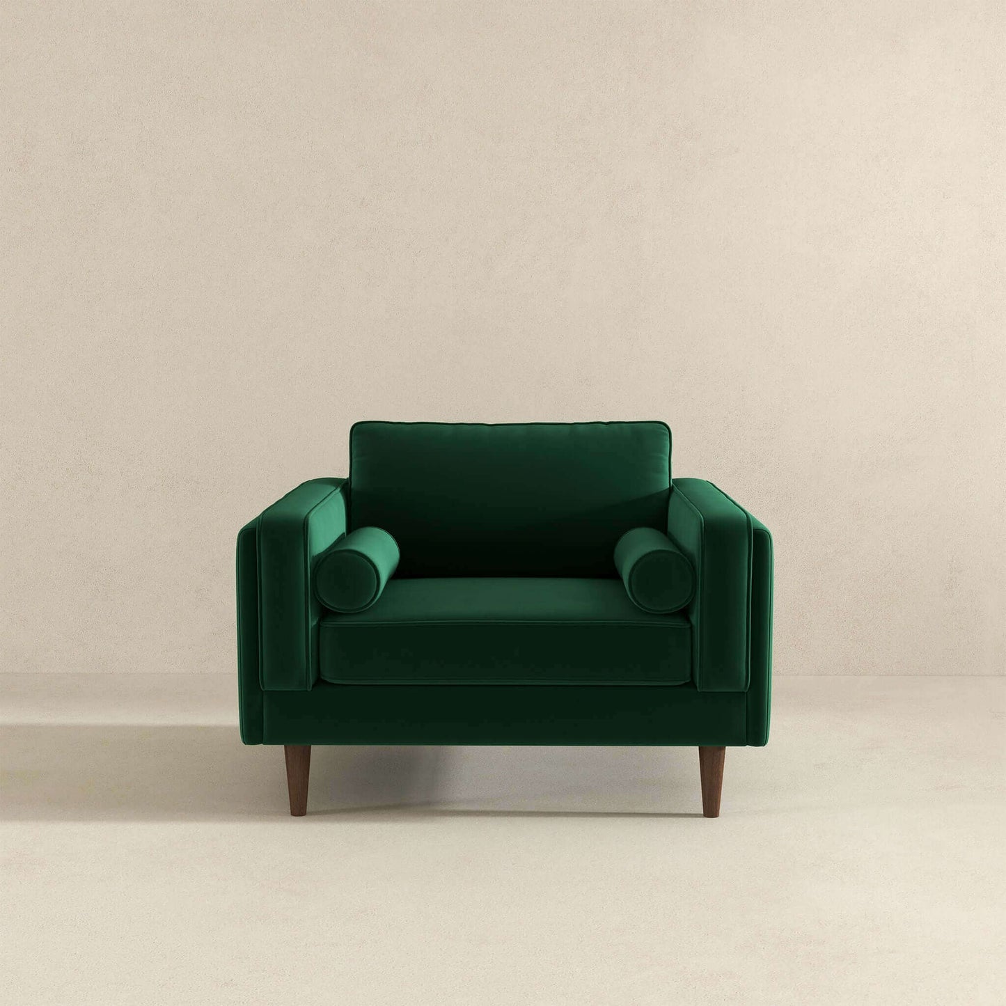 Amber Dark Green Velvet Lounge Chair