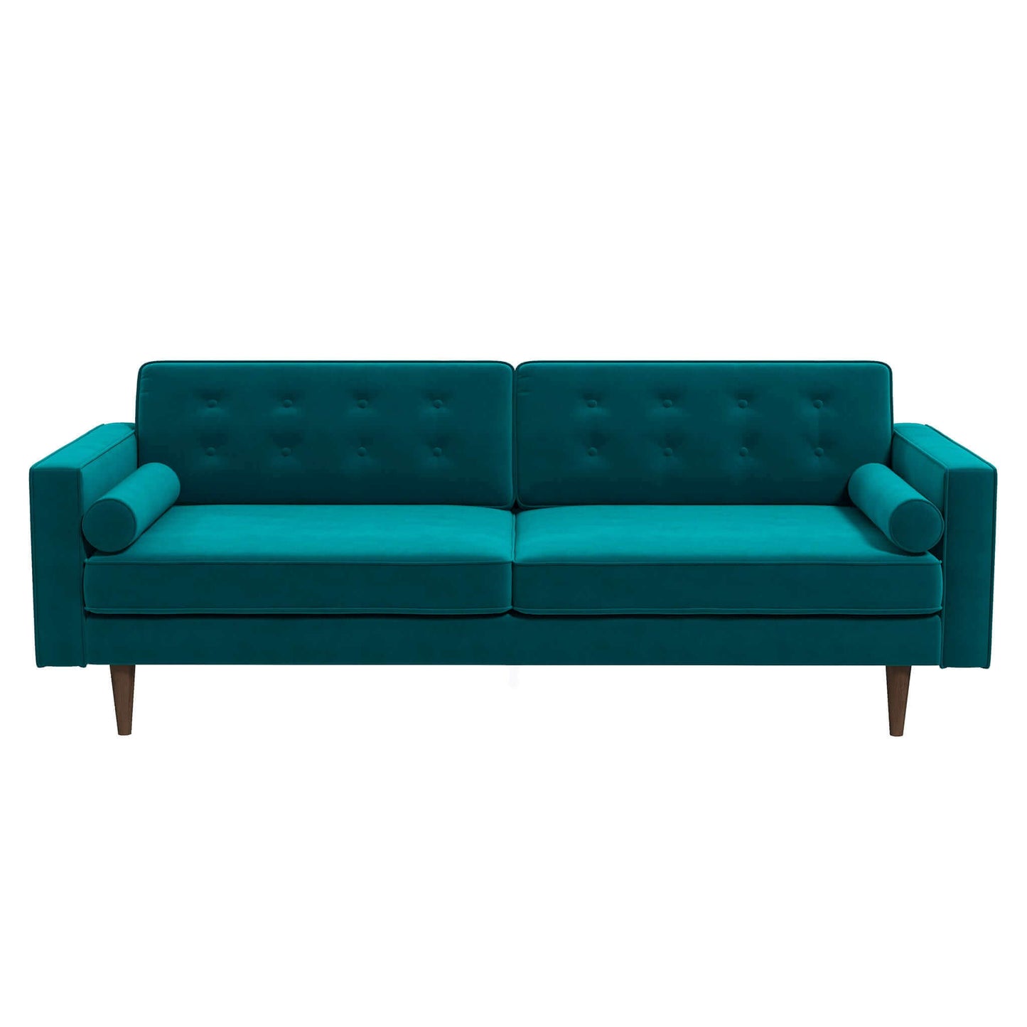 Casey Mid Century Modern Teal Velvet Sofa