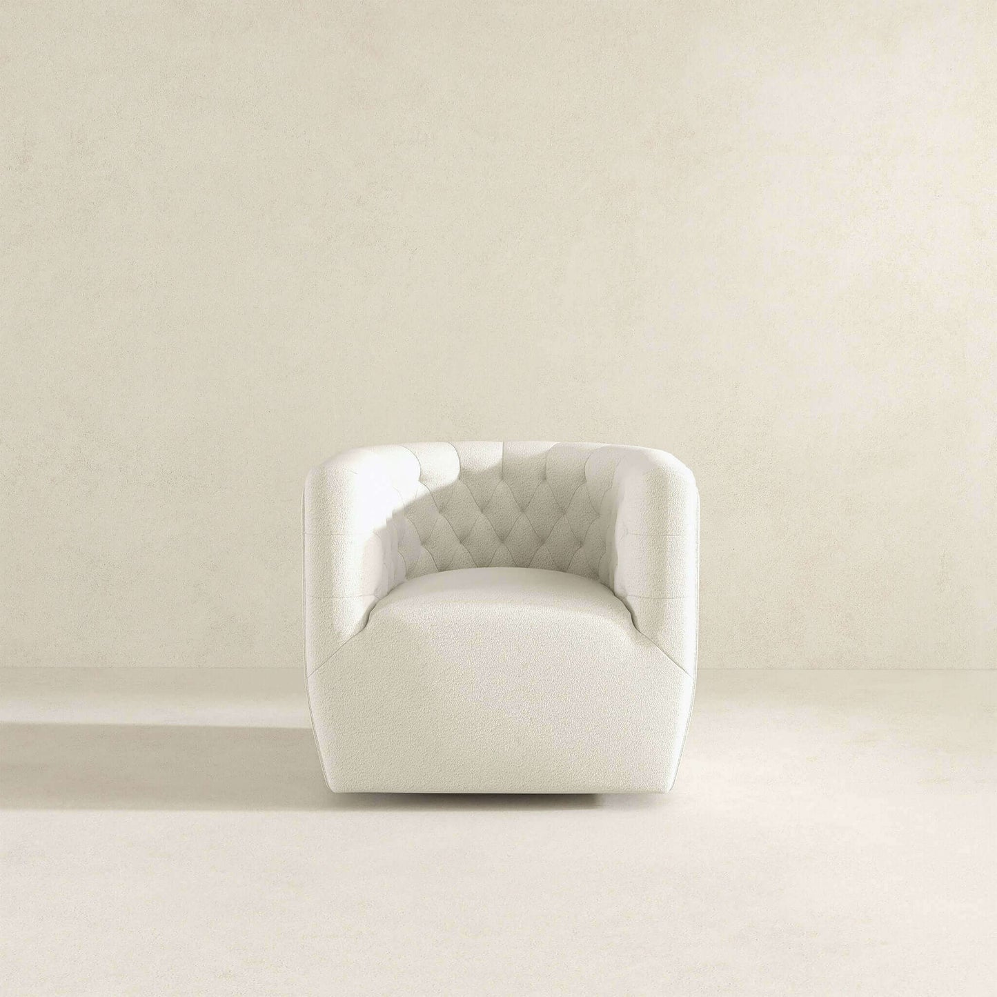 Delaney Cream Boucle Swivel Chair