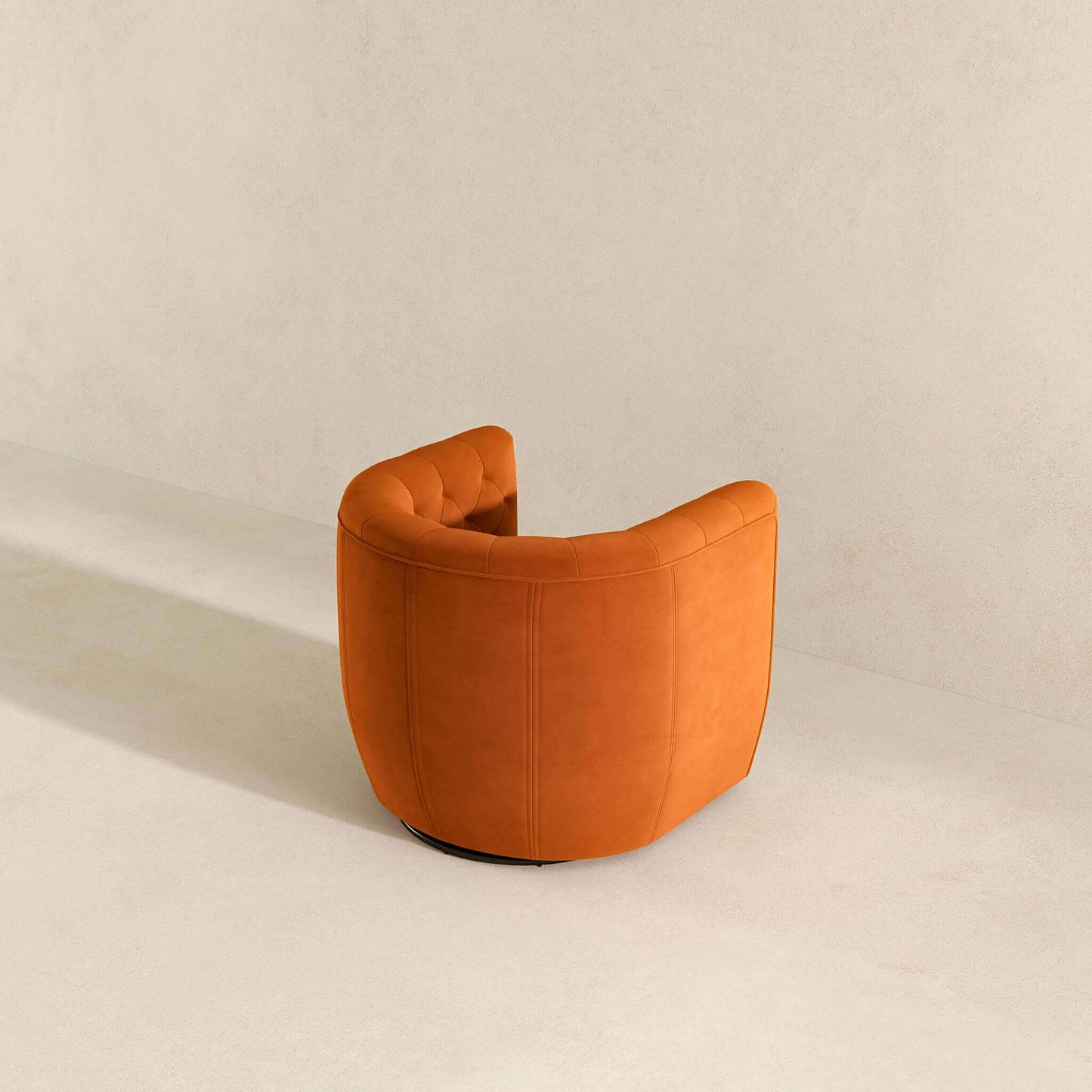 Delaney  Burnt Orange Velvet Swivel Chair