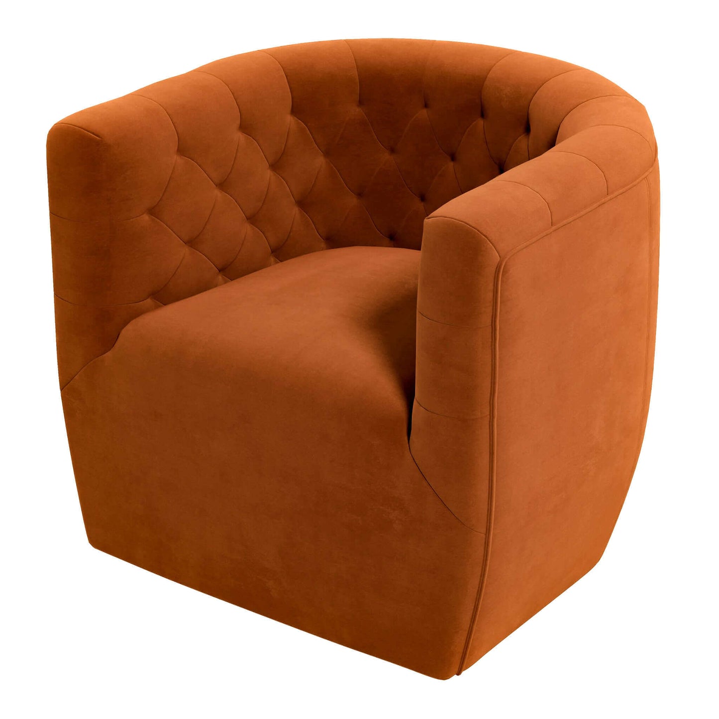 Delaney  Burnt Orange Velvet Swivel Chair