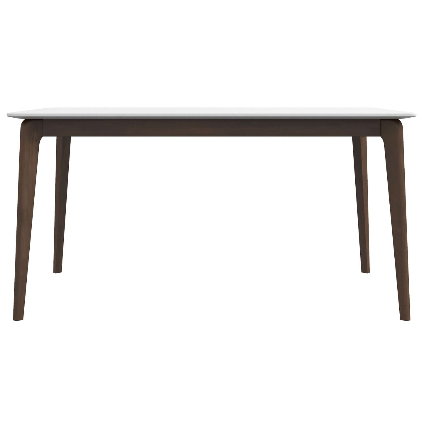 Lindsey  Solid Wood White Top Dining Table