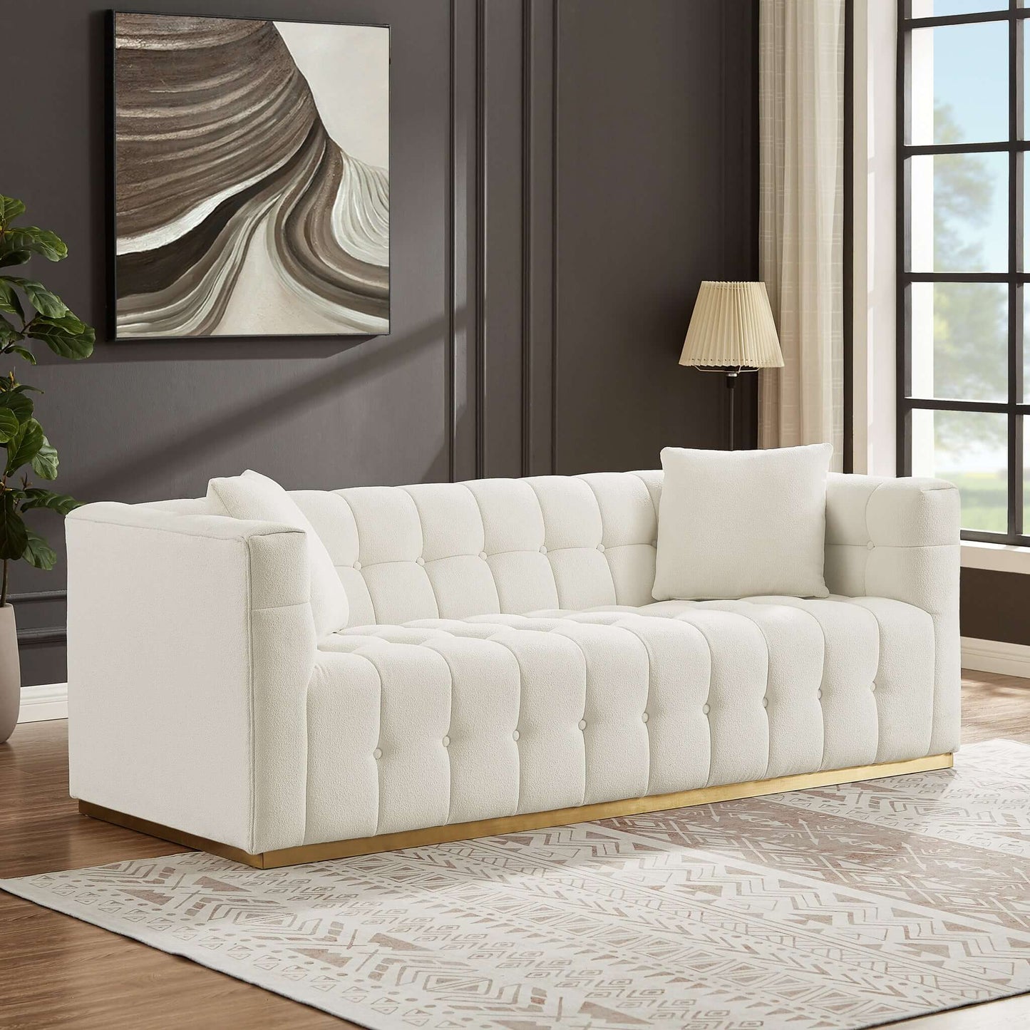 Eleanor  Sofa Beige Boucle