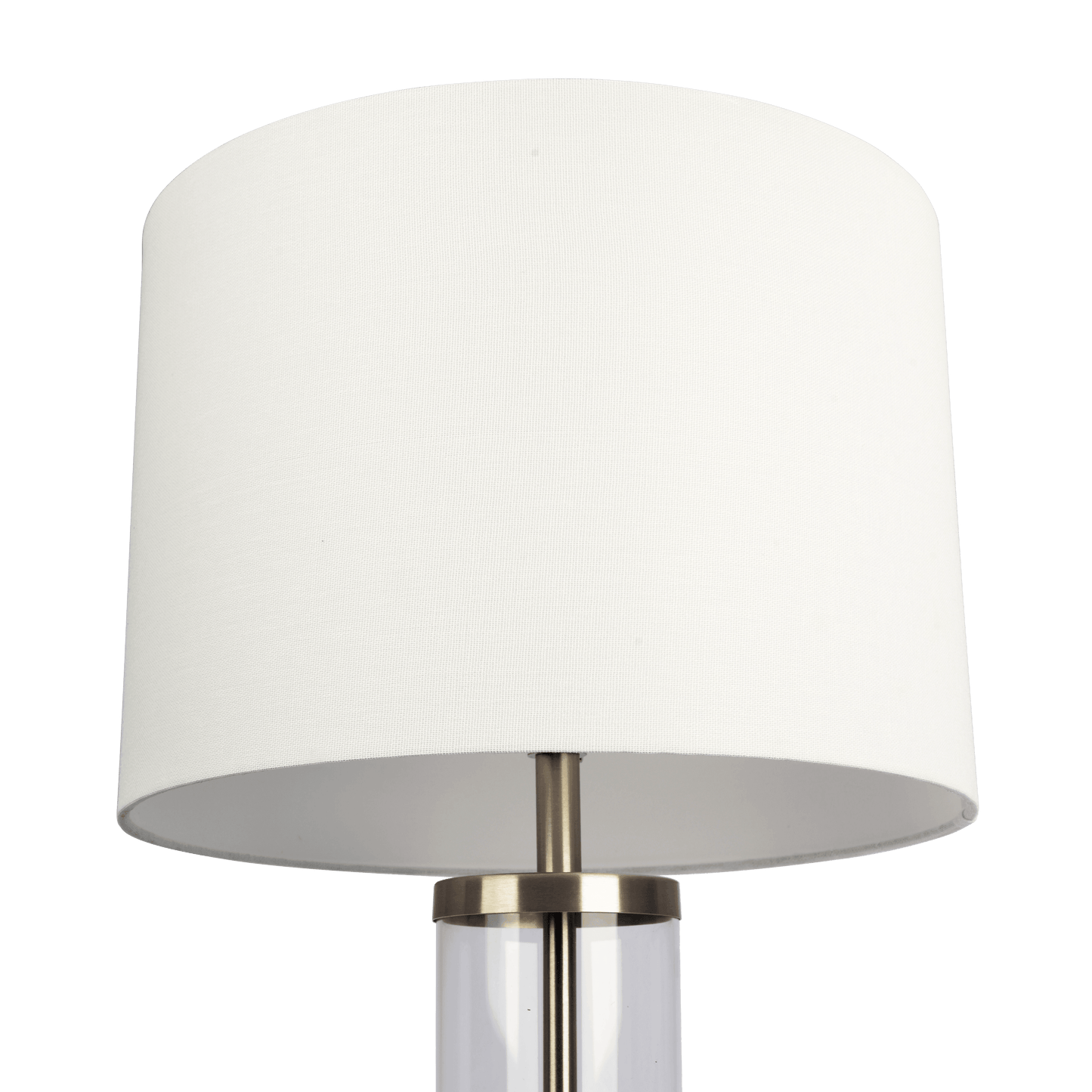 Luna Brushed Nickel Table Lamp with On/Off Switch Clear Glass Body Metal Base - West Lamp