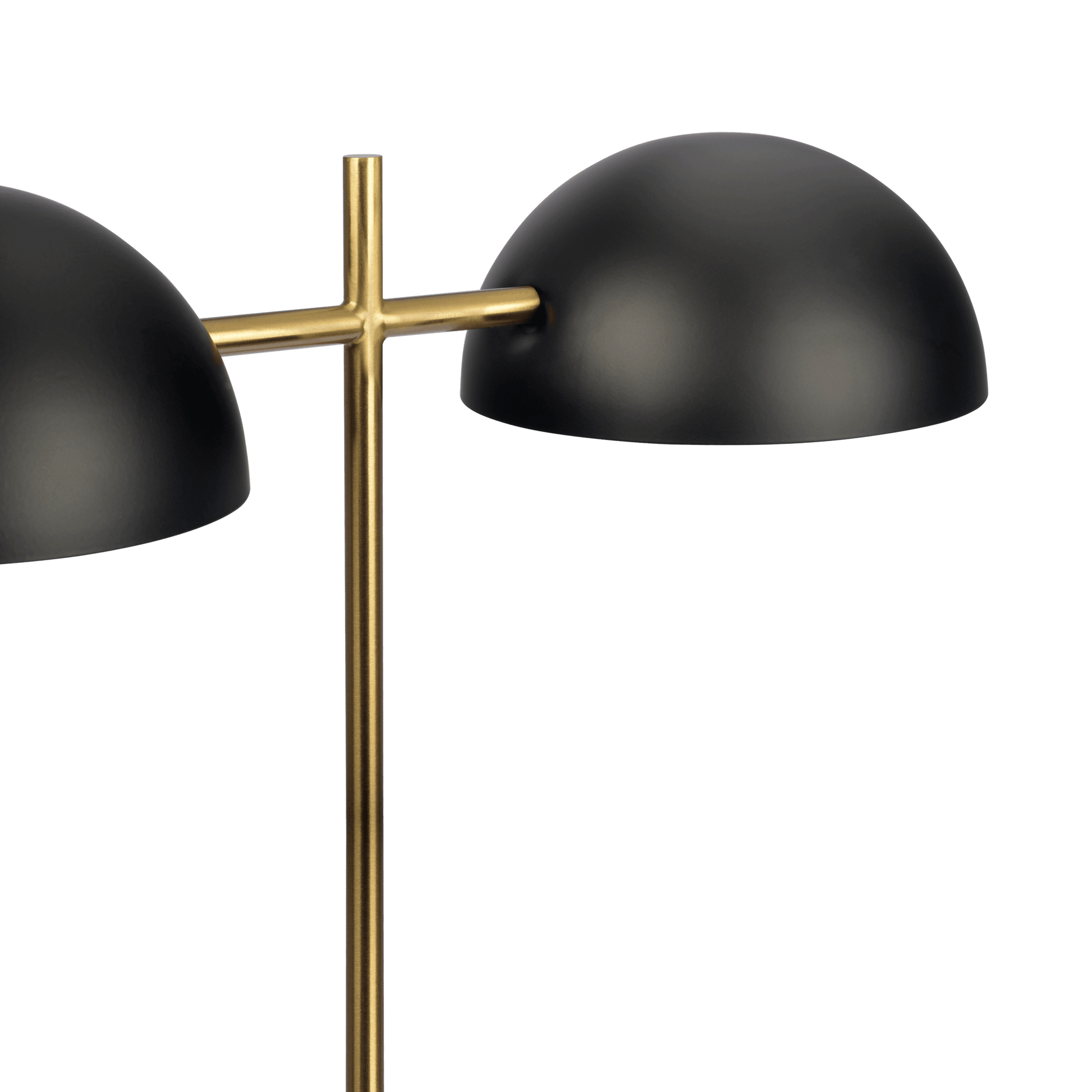 Nova Hydro Black Table Lamp with On/Off Switch Double Lamp with Faux Marble Base - West Lamp