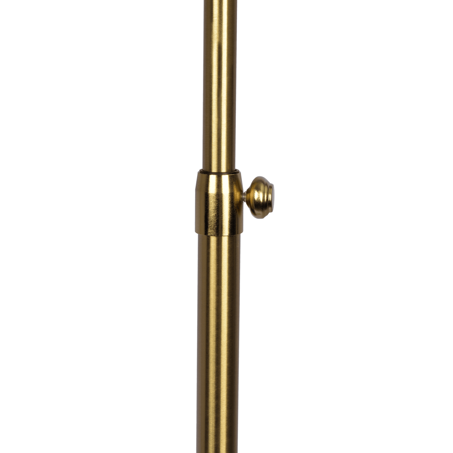 Verve Brassed Gold Floor Lamp with On/Off Switch Adjustable Led Round Base - West Lamp